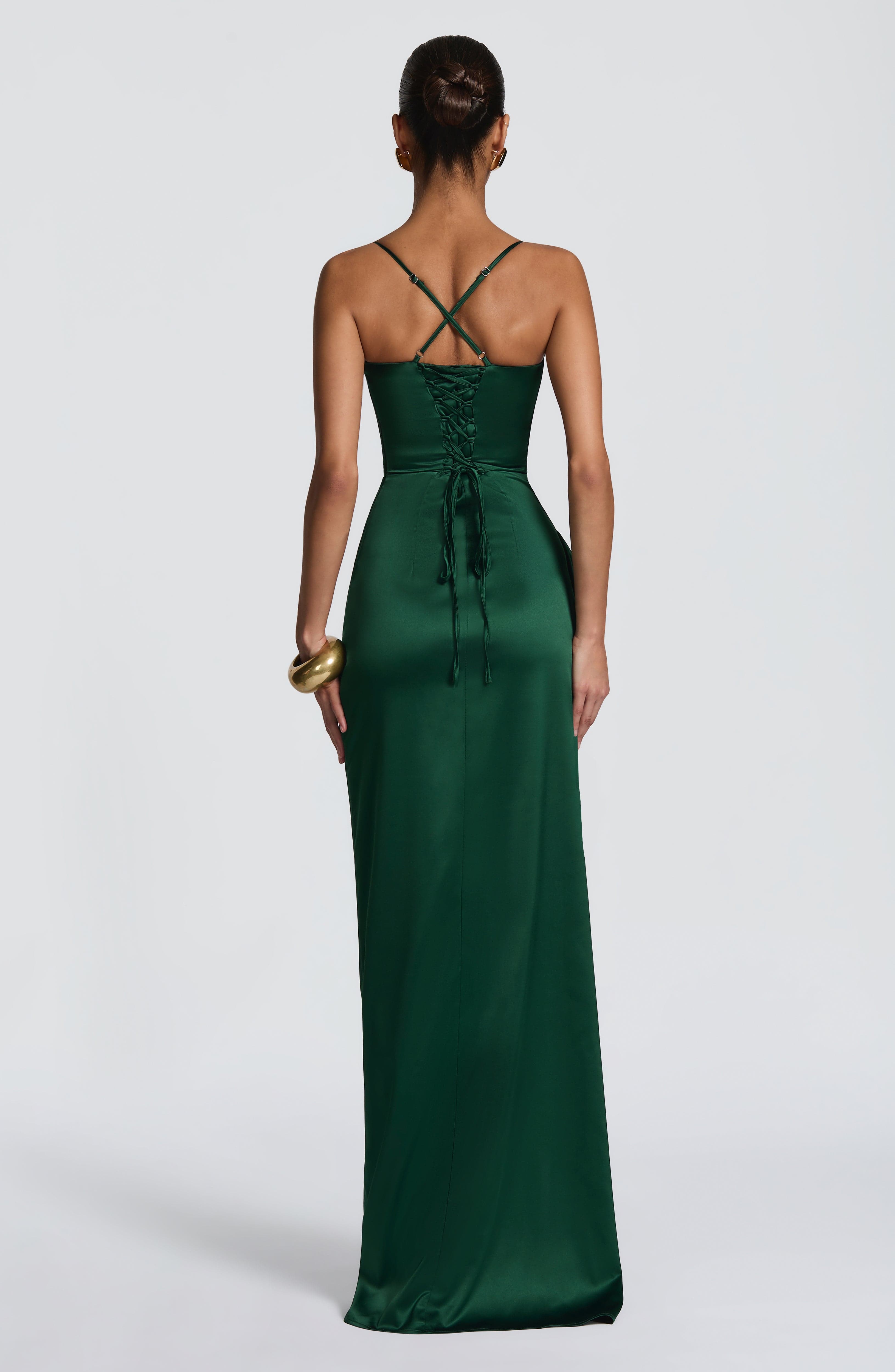 Flourenne Helena Maxi Dress in Emerald