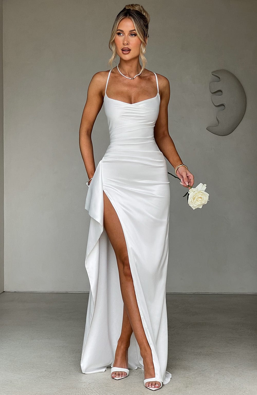 Flourenne Helena Maxi Dress in Ivory