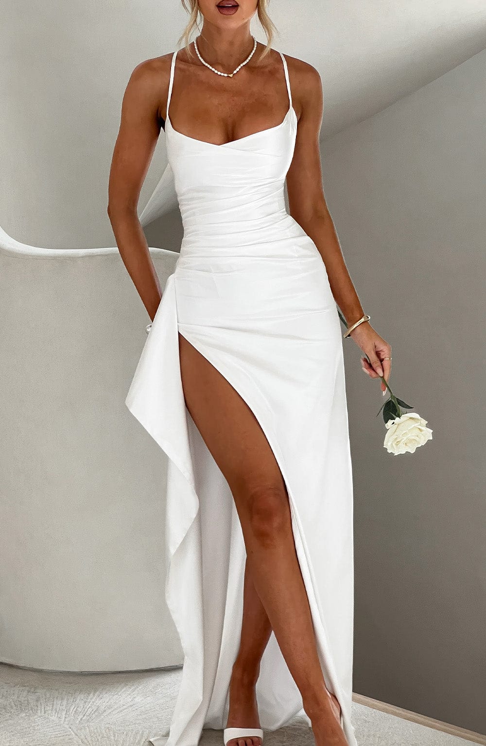 Flourenne Helena Maxi Dress in Ivory