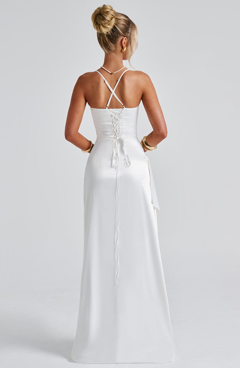 Flourenne Helena Maxi Dress in Ivory