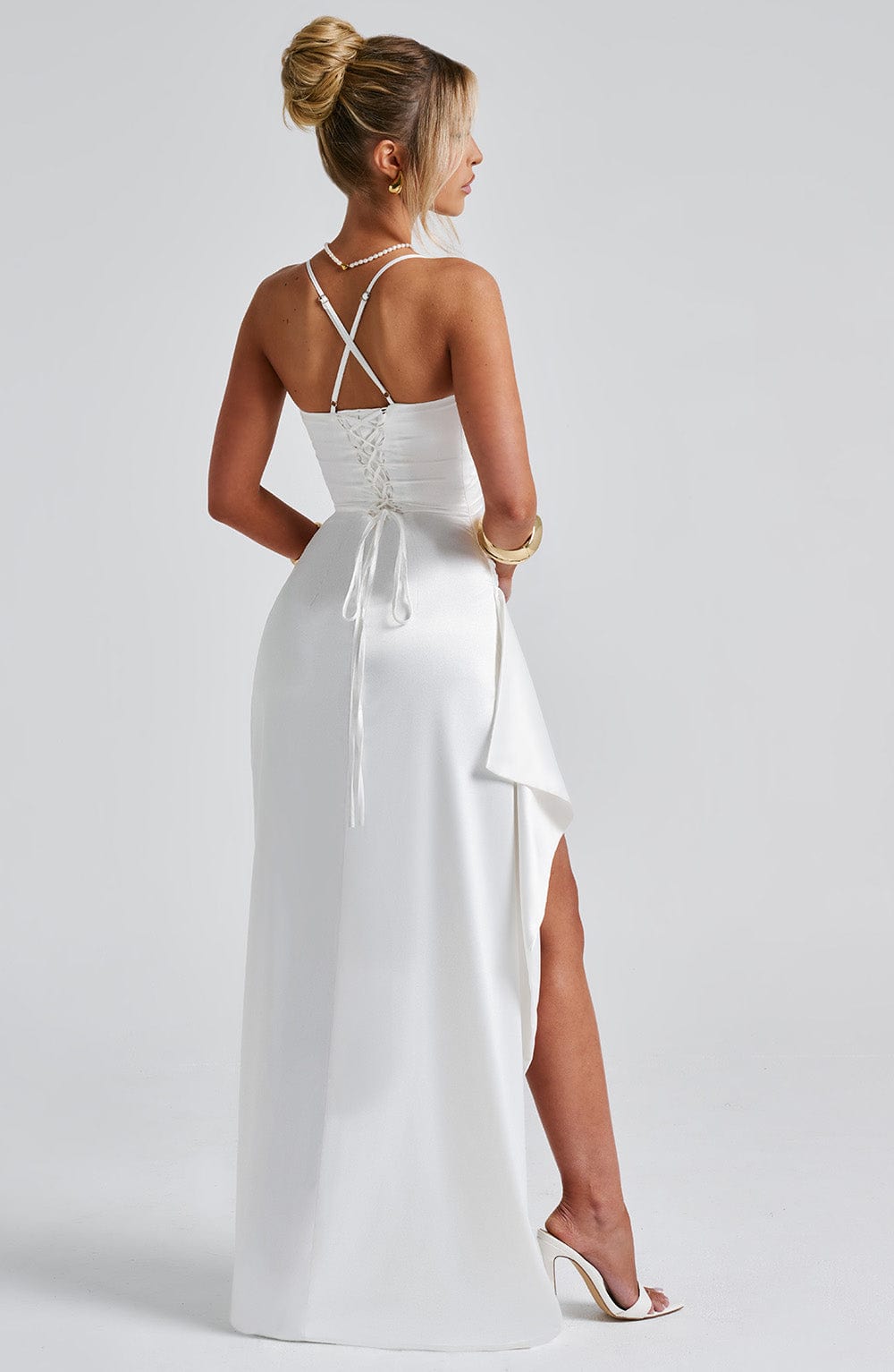 Flourenne Helena Maxi Dress in Ivory