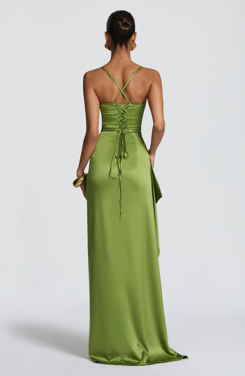 Flourenne Helena Maxi Dress in Olive