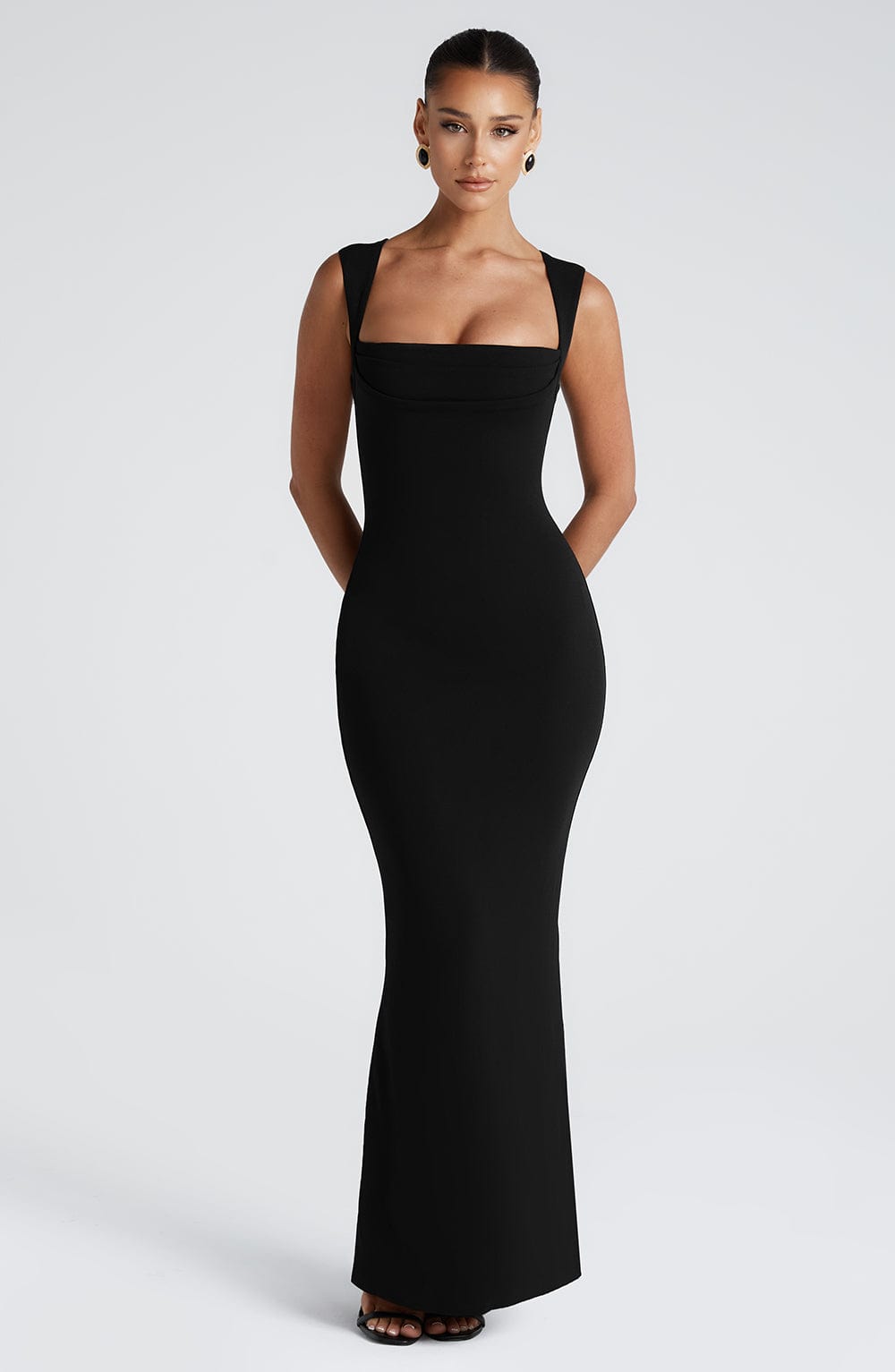 Flourenne Helenya Maxi Dress in Black