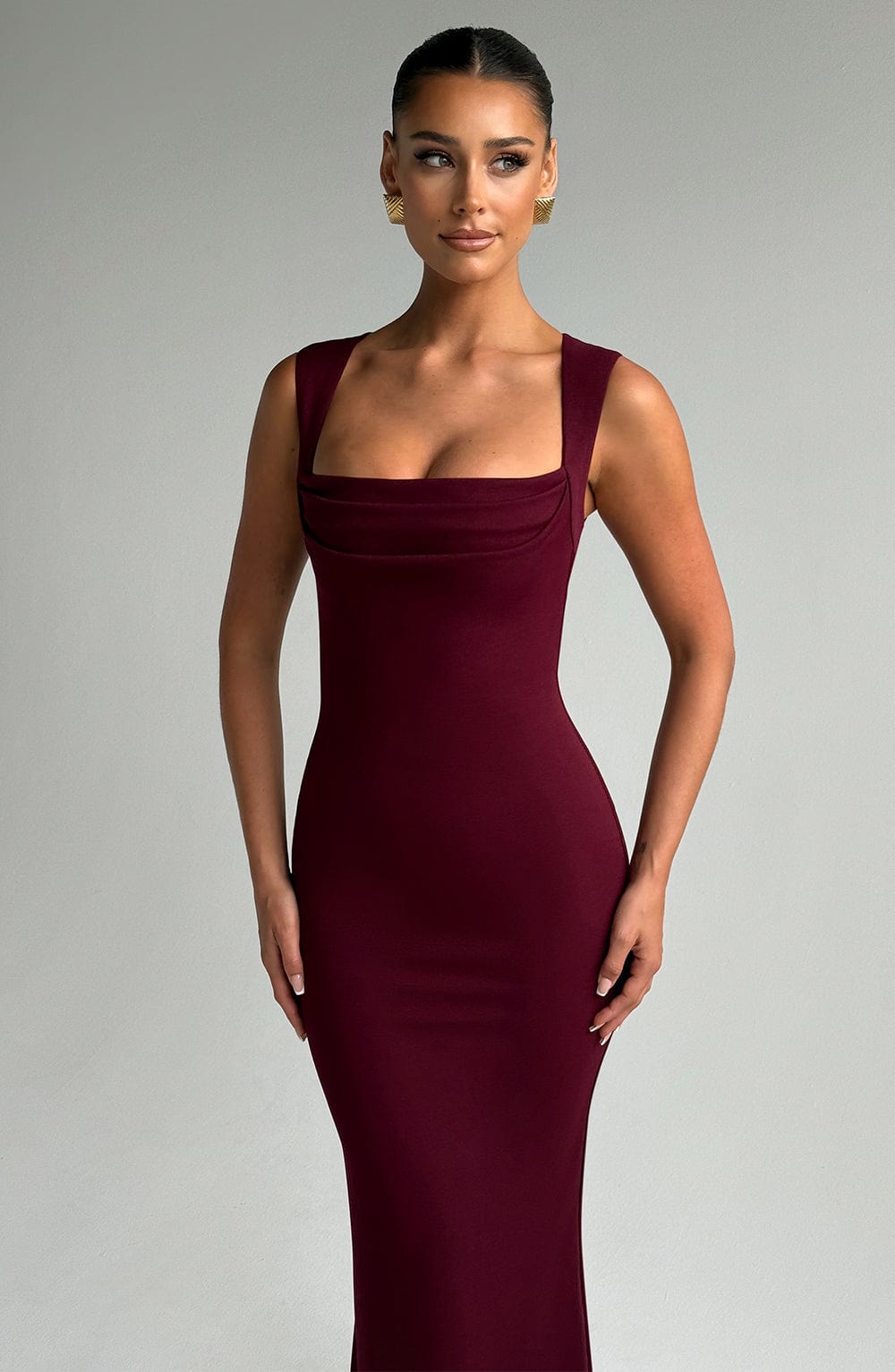 Flourenne Helenya Maxi Dress in Cherry Lacquer