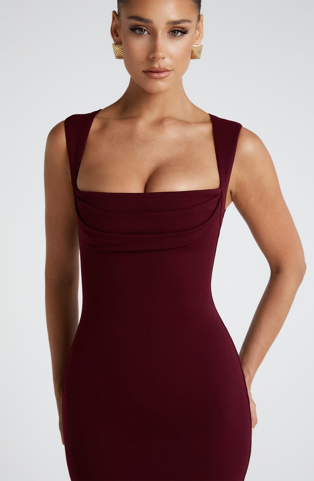 Flourenne Helenya Maxi Dress in Cherry Lacquer