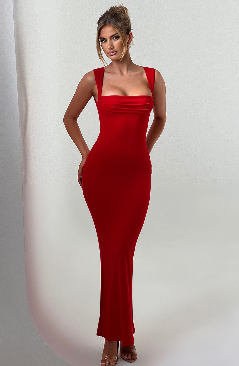 Flourenne Helina Maxi Dress in Red