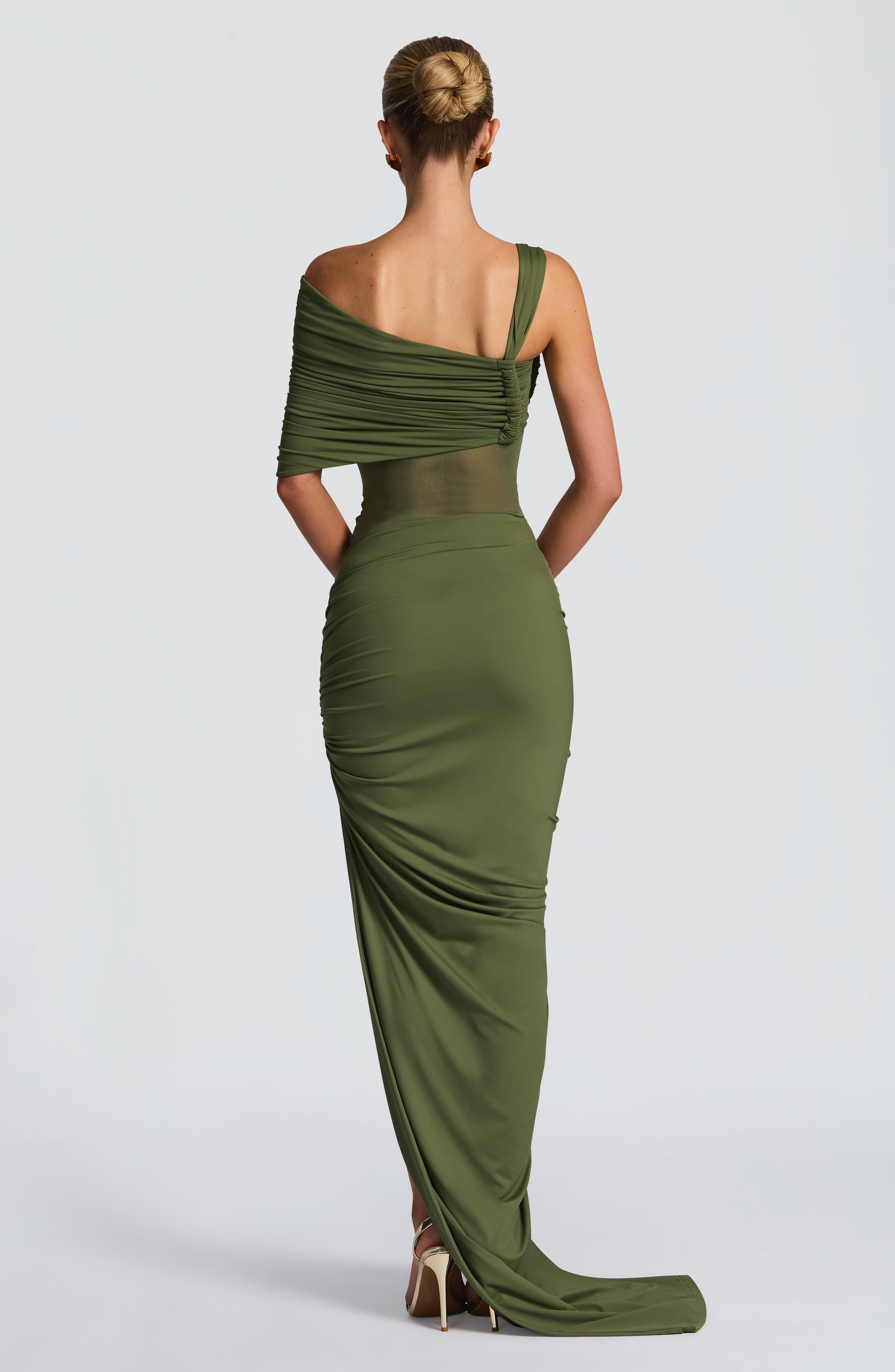 Flourenne Henriella Maxi Skirt in Khaki