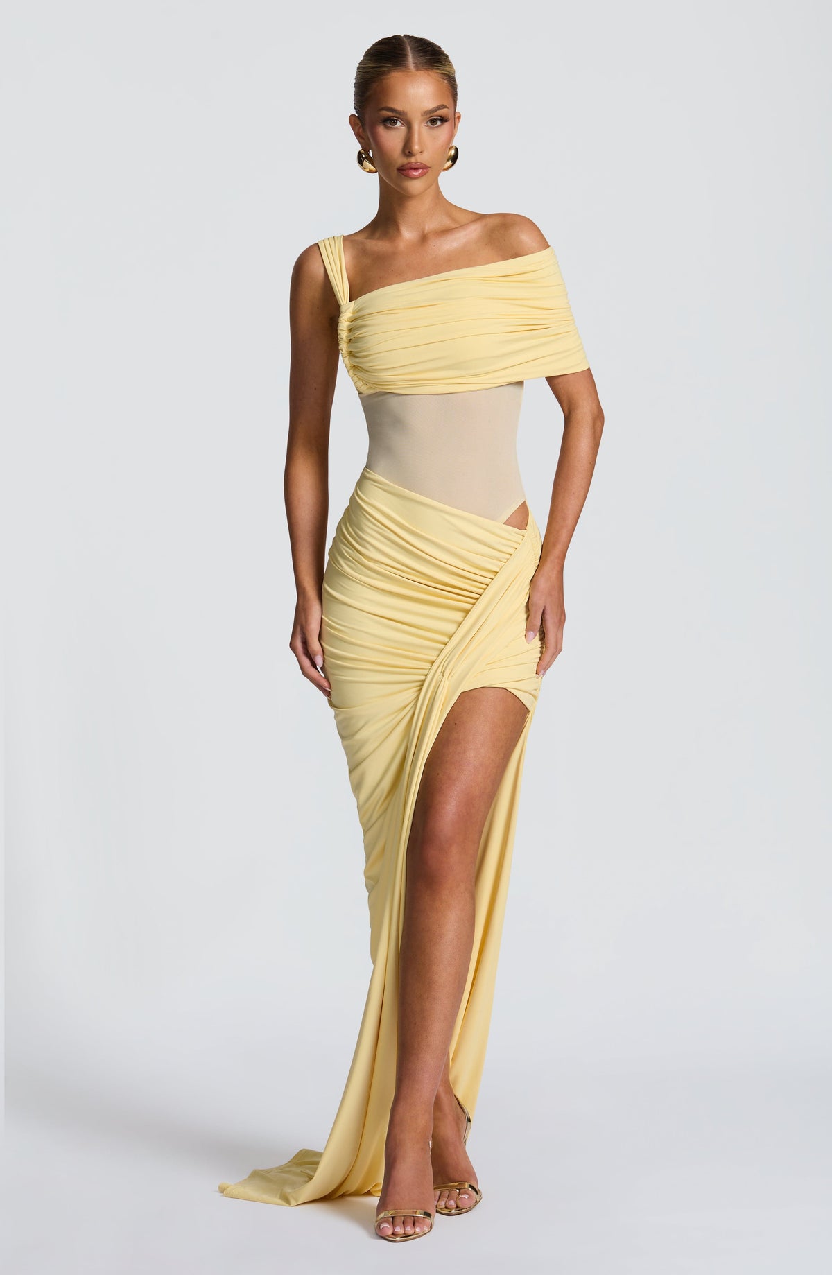 Flourenne Henriella Maxi Skirt in Lemon