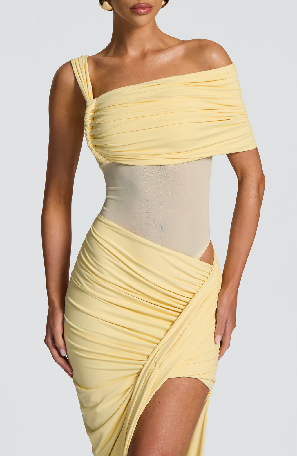 Flourenne Henriella Maxi Skirt in Lemon