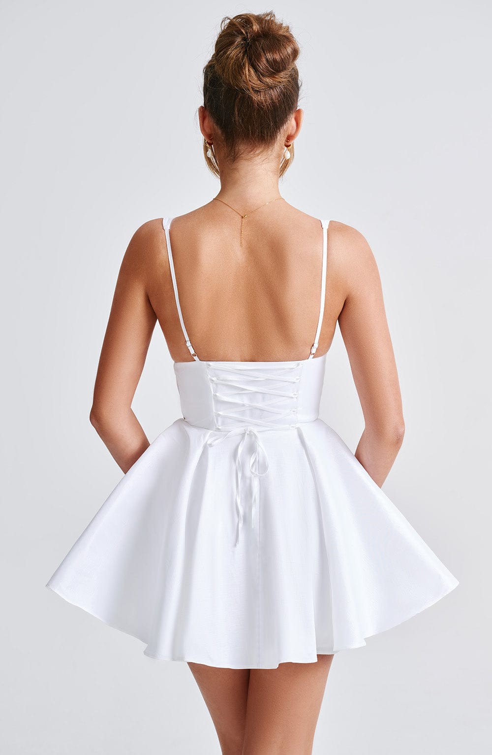 Flourenne Imara Mini Dress in Ivory
