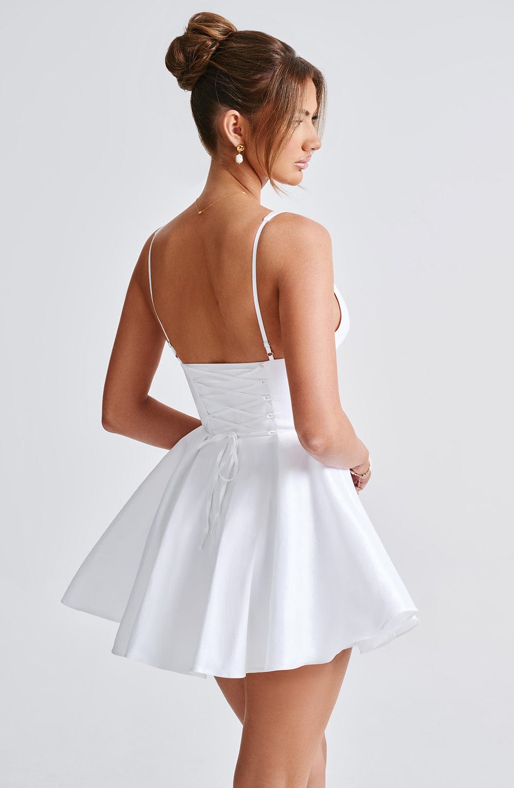 Flourenne Imara Mini Dress in Ivory