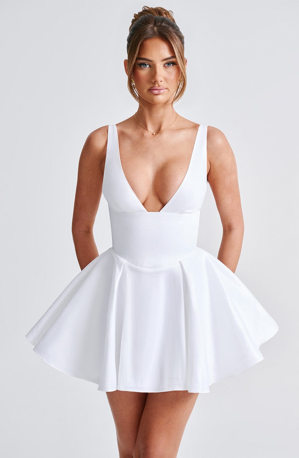 Flourenne Imara Mini Dress in Ivory