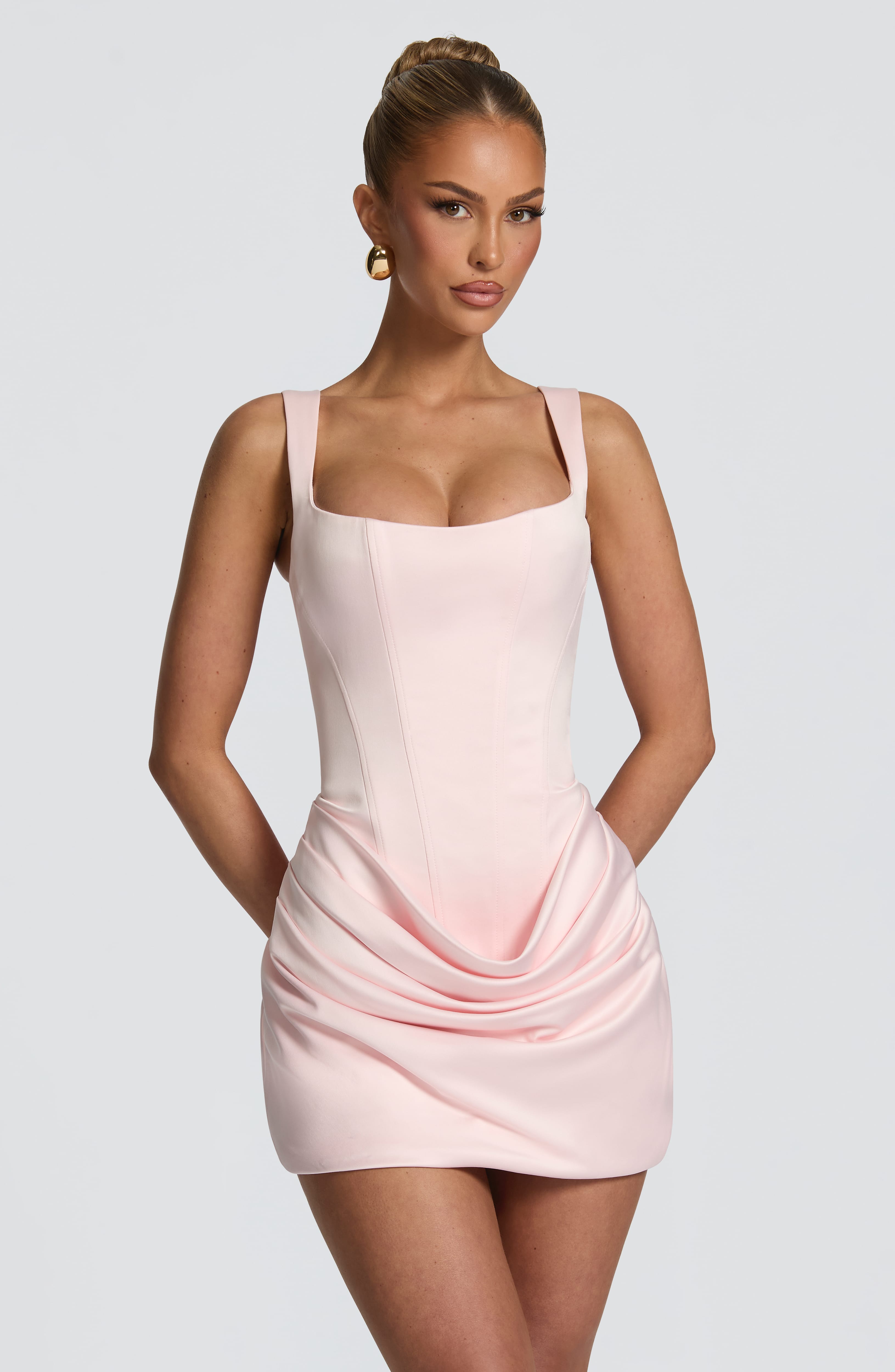 Flourenne Imogena Mini Dress in Blush
