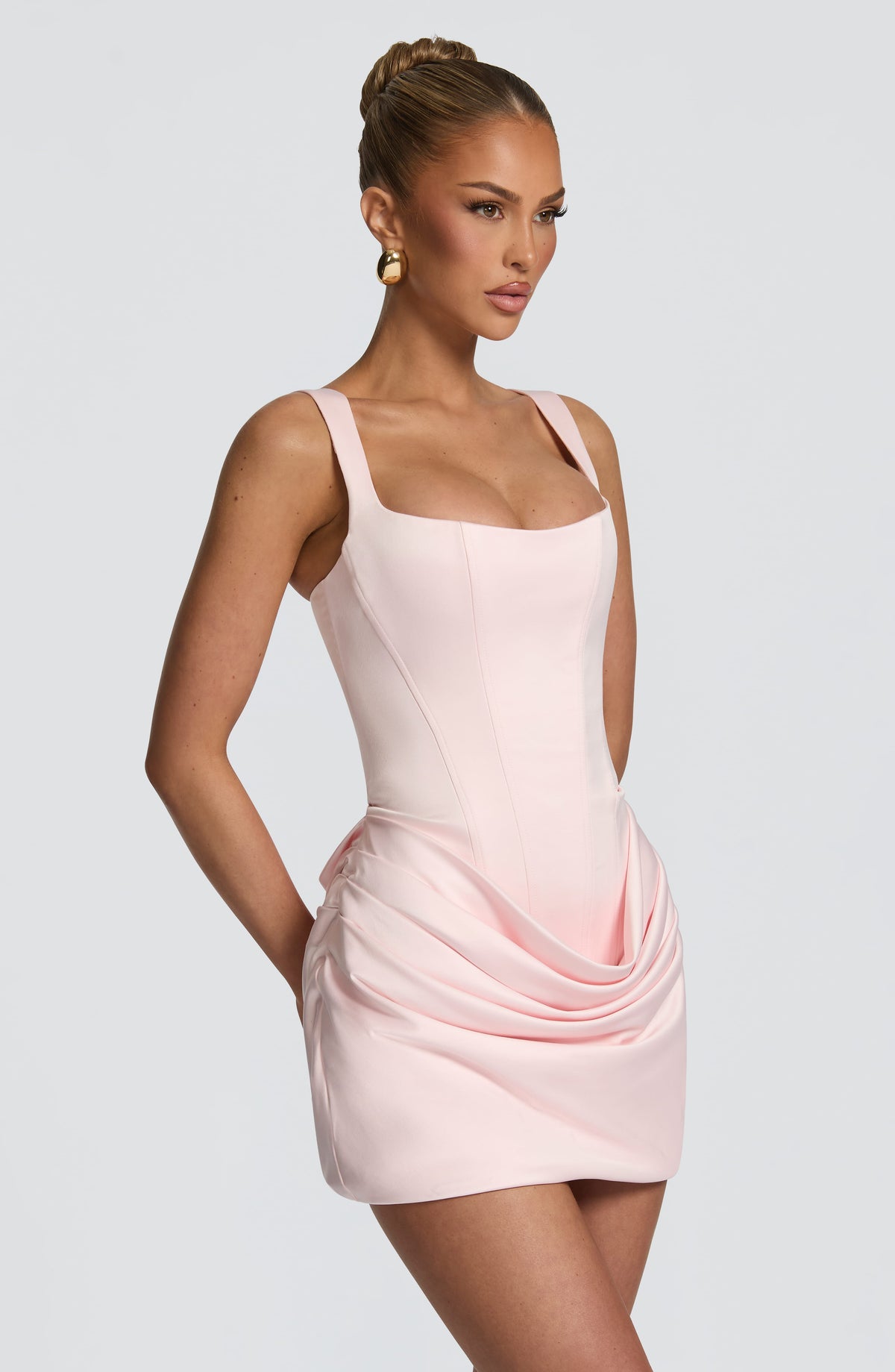 Flourenne Imogena Mini Dress in Blush