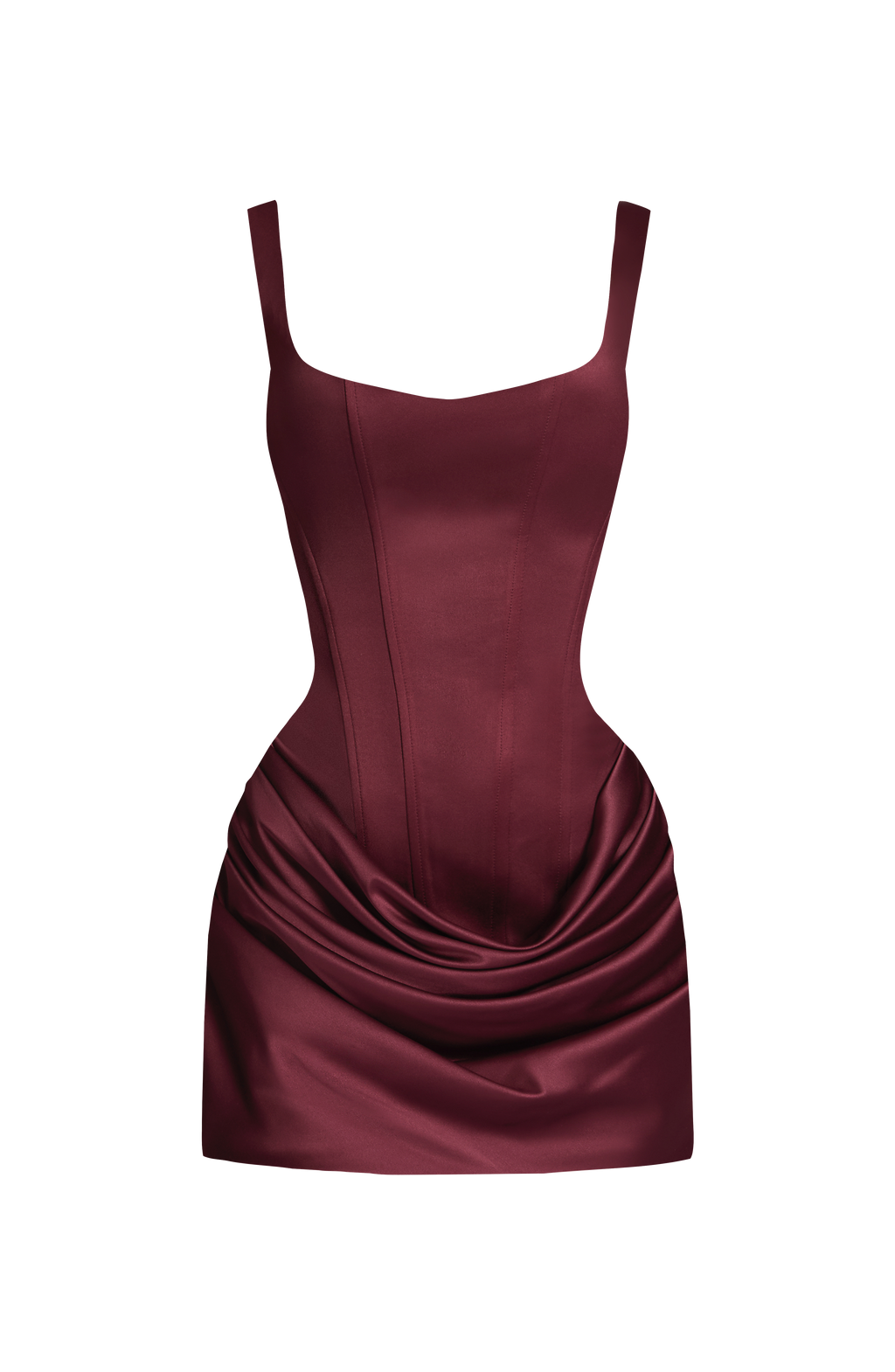 Flourenne Imogena Mini Dress in Cherry Lacquer