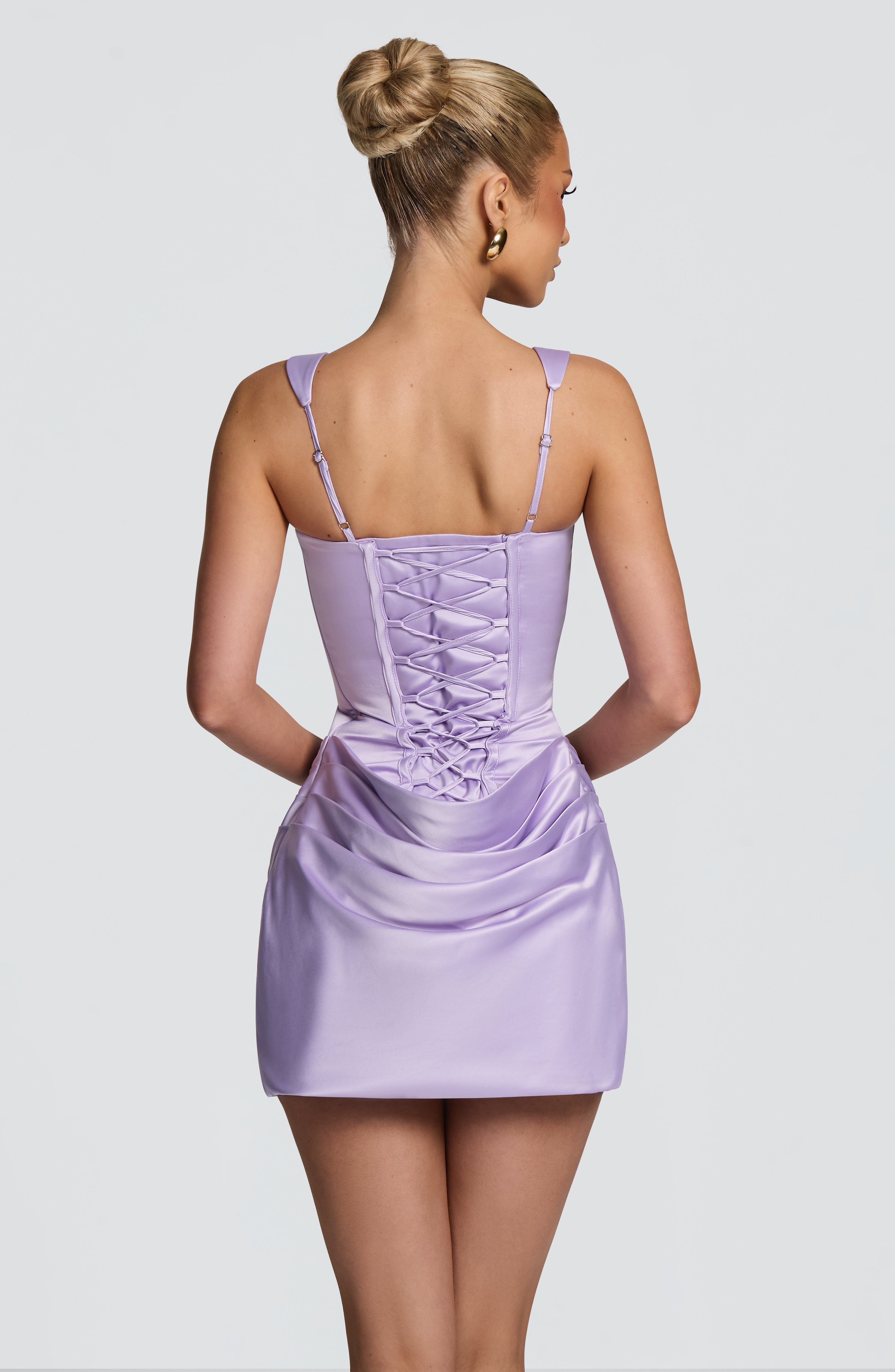 Flourenne Imogena Mini Dress in Lilac
