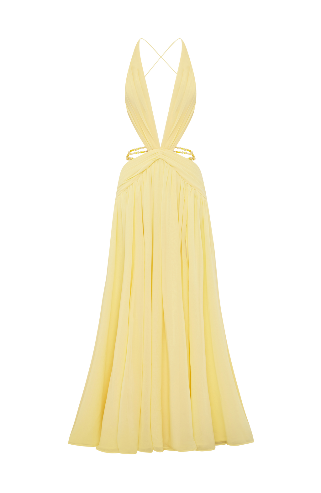 Flourenne Indianne Maxi Dress in Lemon