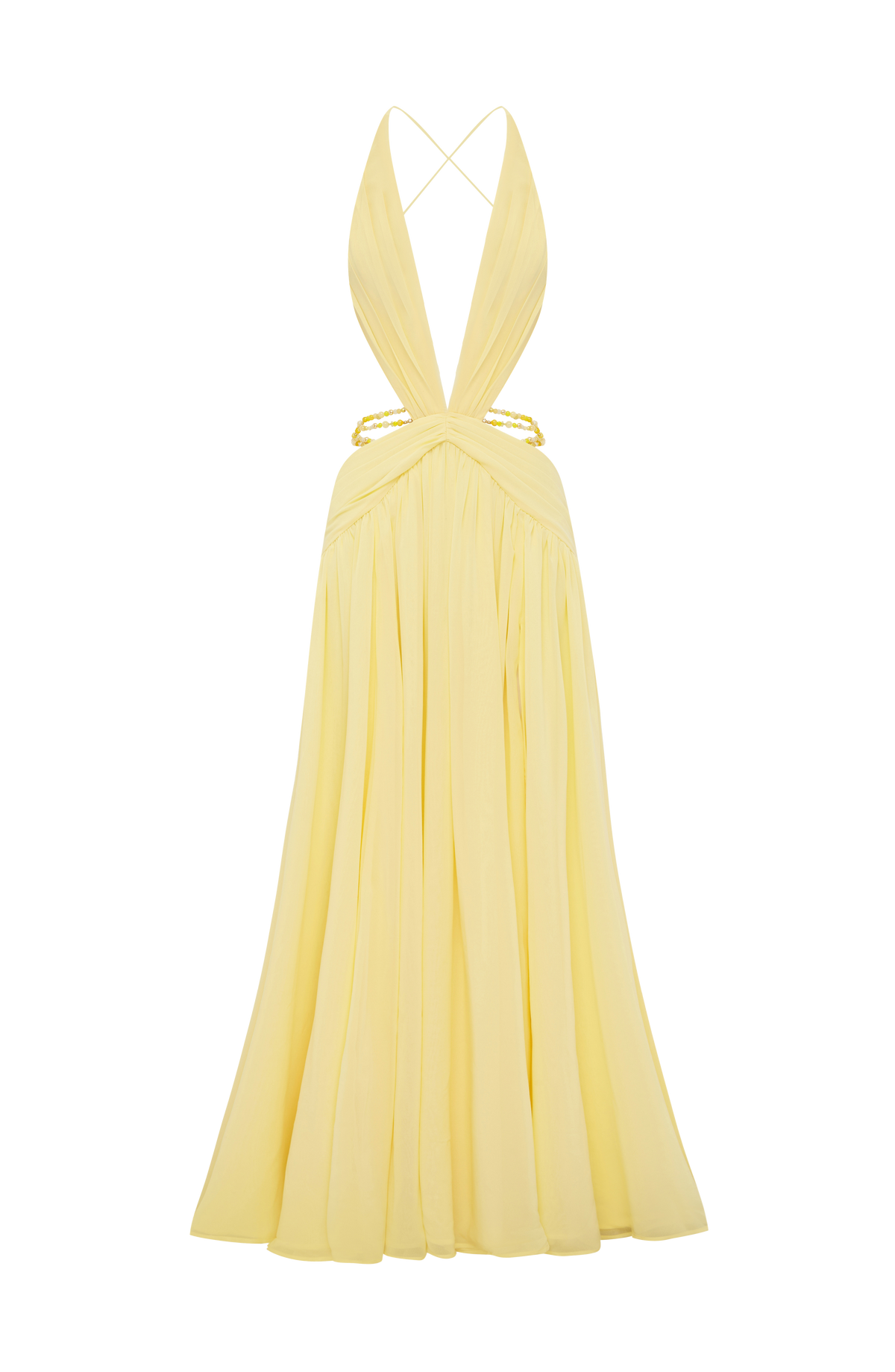Flourenne Indianne Maxi Dress in Lemon