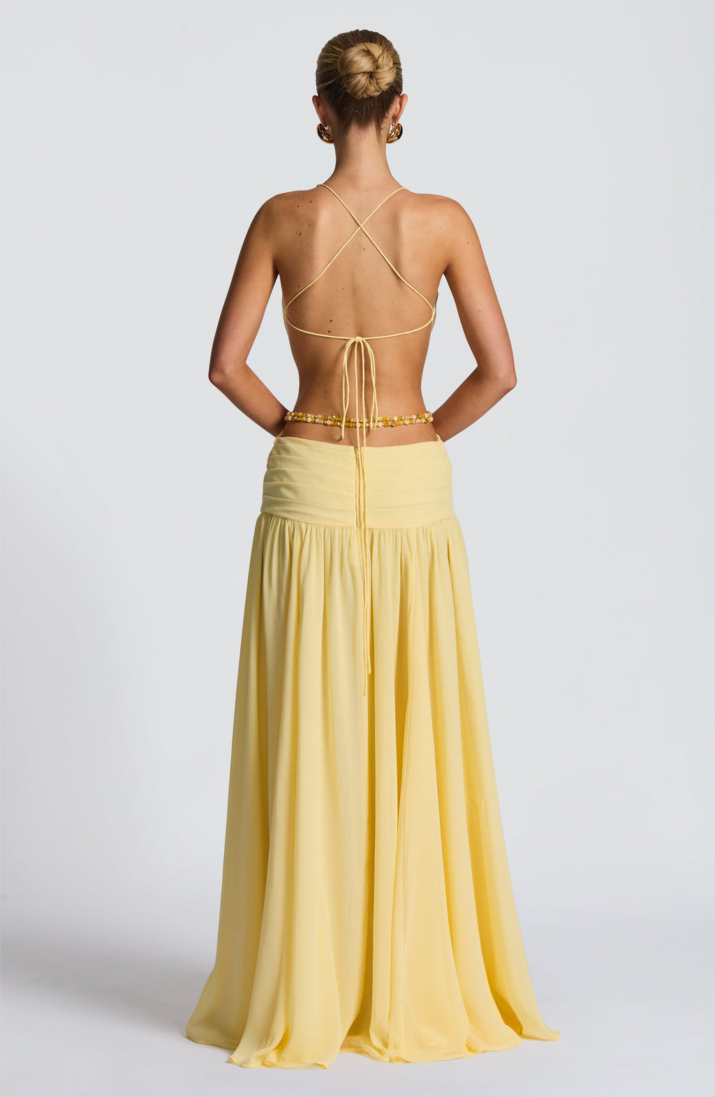 Flourenne Indianne Maxi Dress in Lemon
