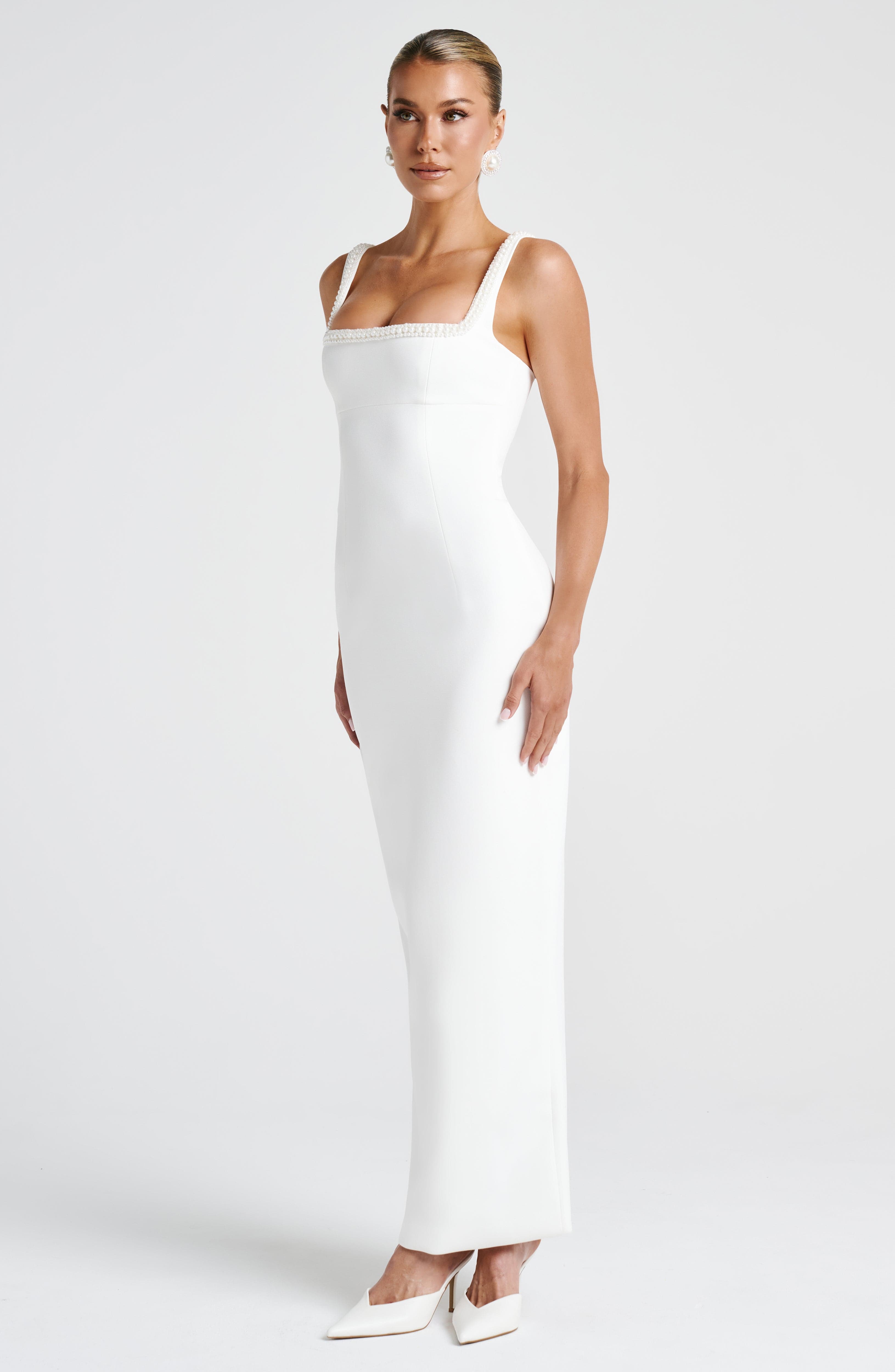 Flourenne Inessa Midaxi Dress in Ivory