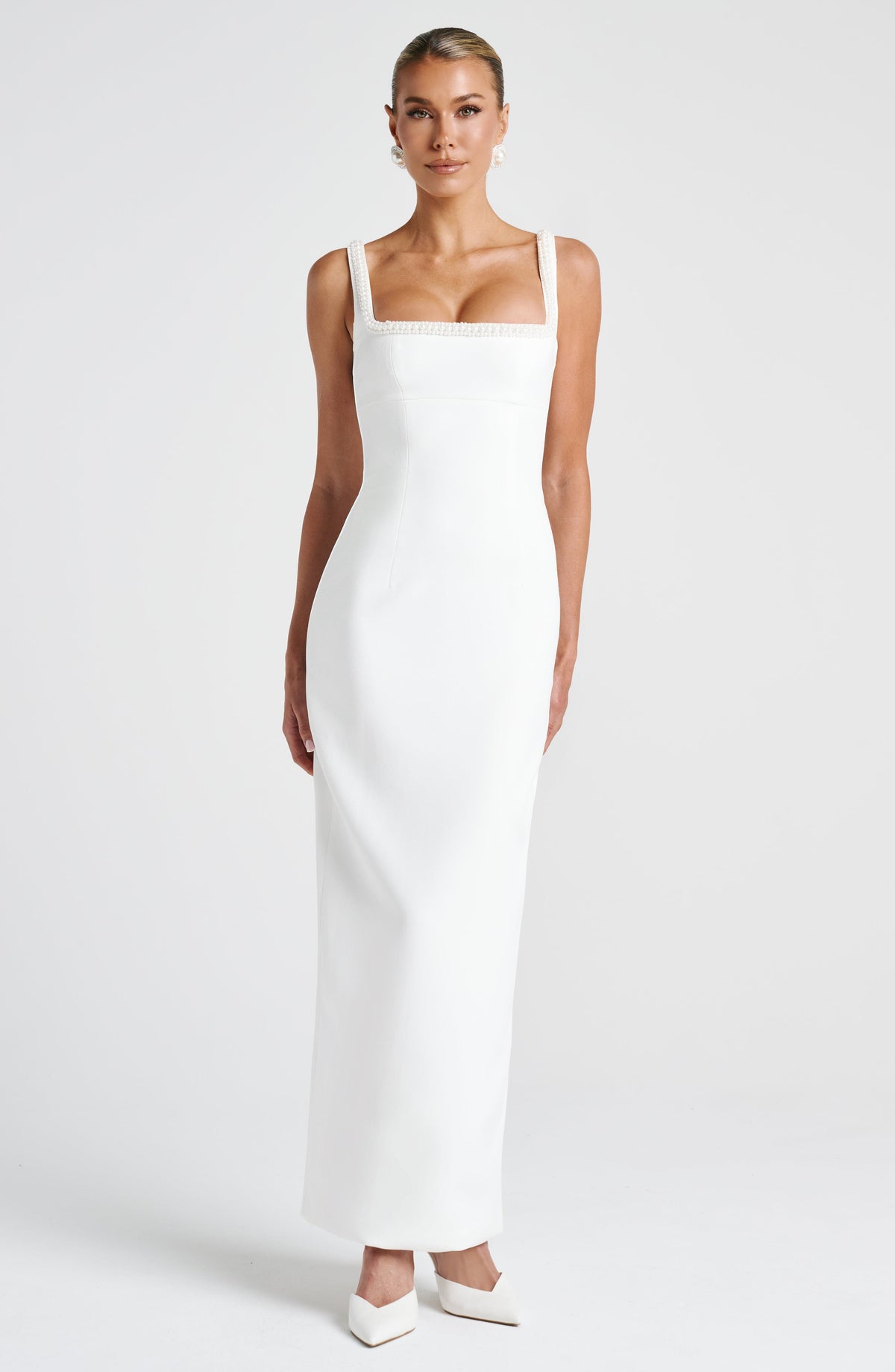 Flourenne Inessa Midaxi Dress in Ivory