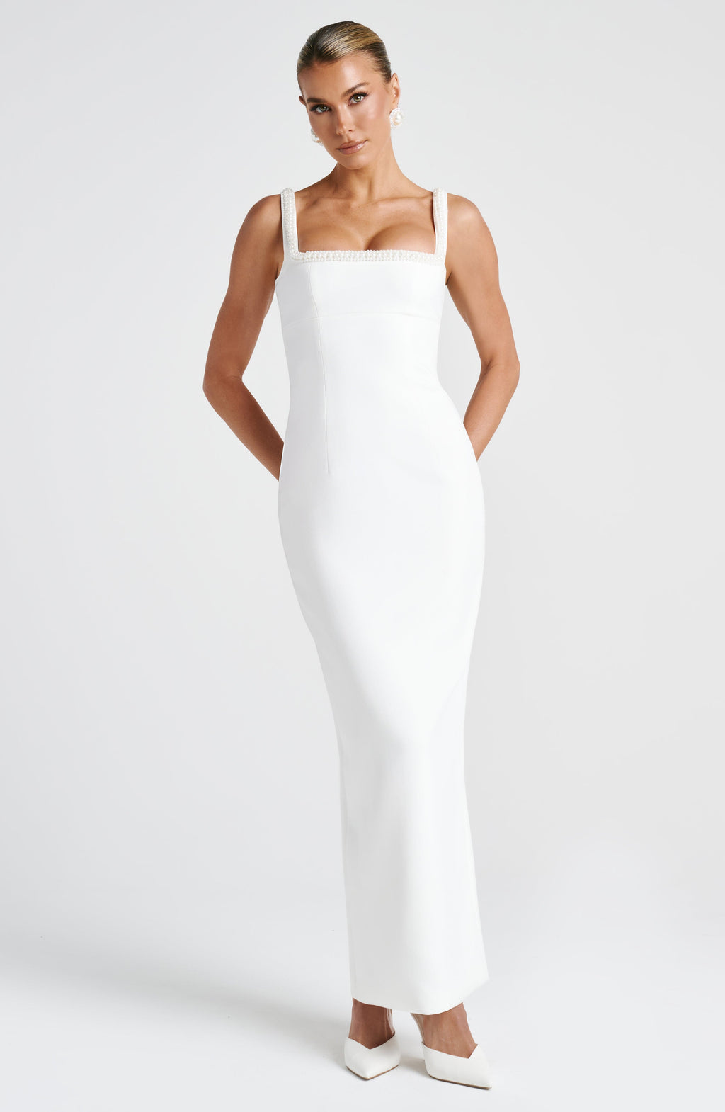 Flourenne Inessa Midaxi Dress in Ivory