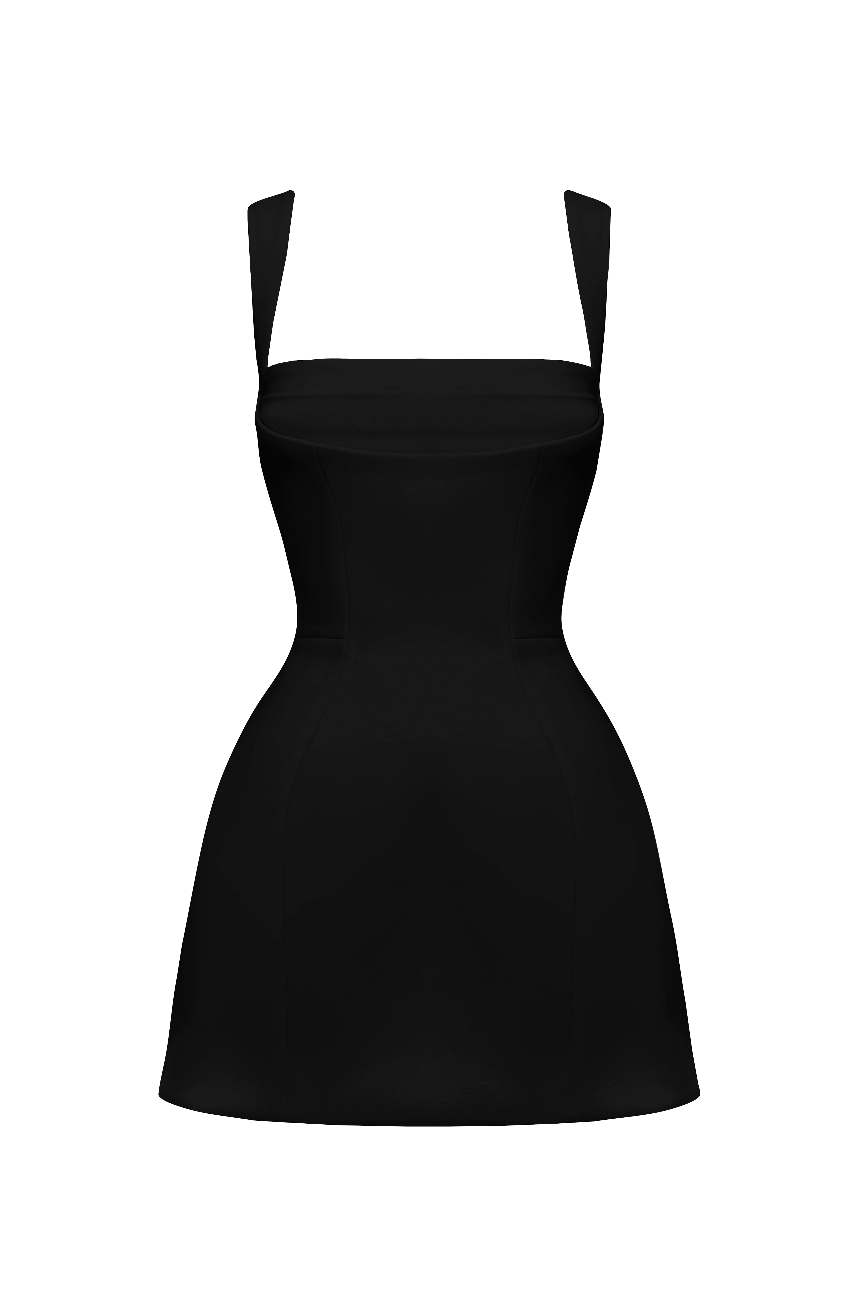 Flourenne Ionna Mini Dress in Black