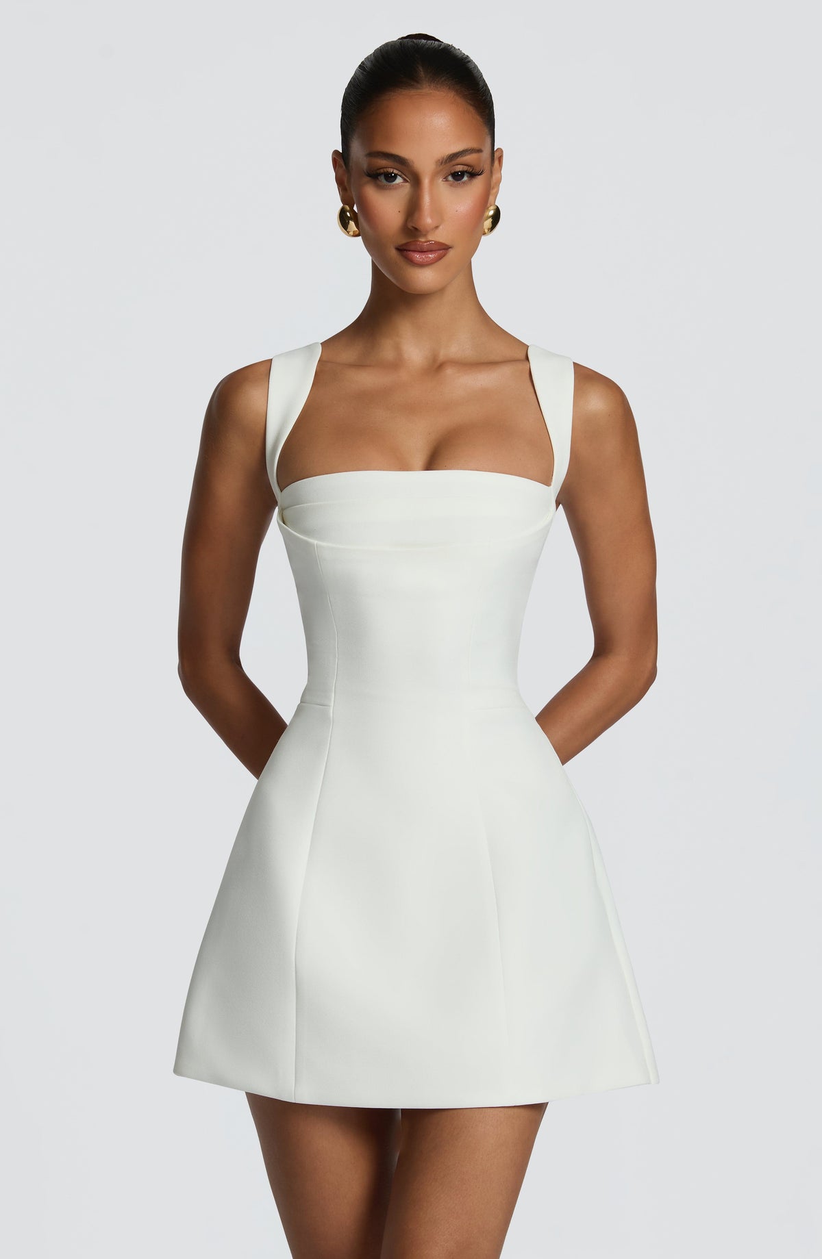Flourenne Ionna Mini Dress in Ivory