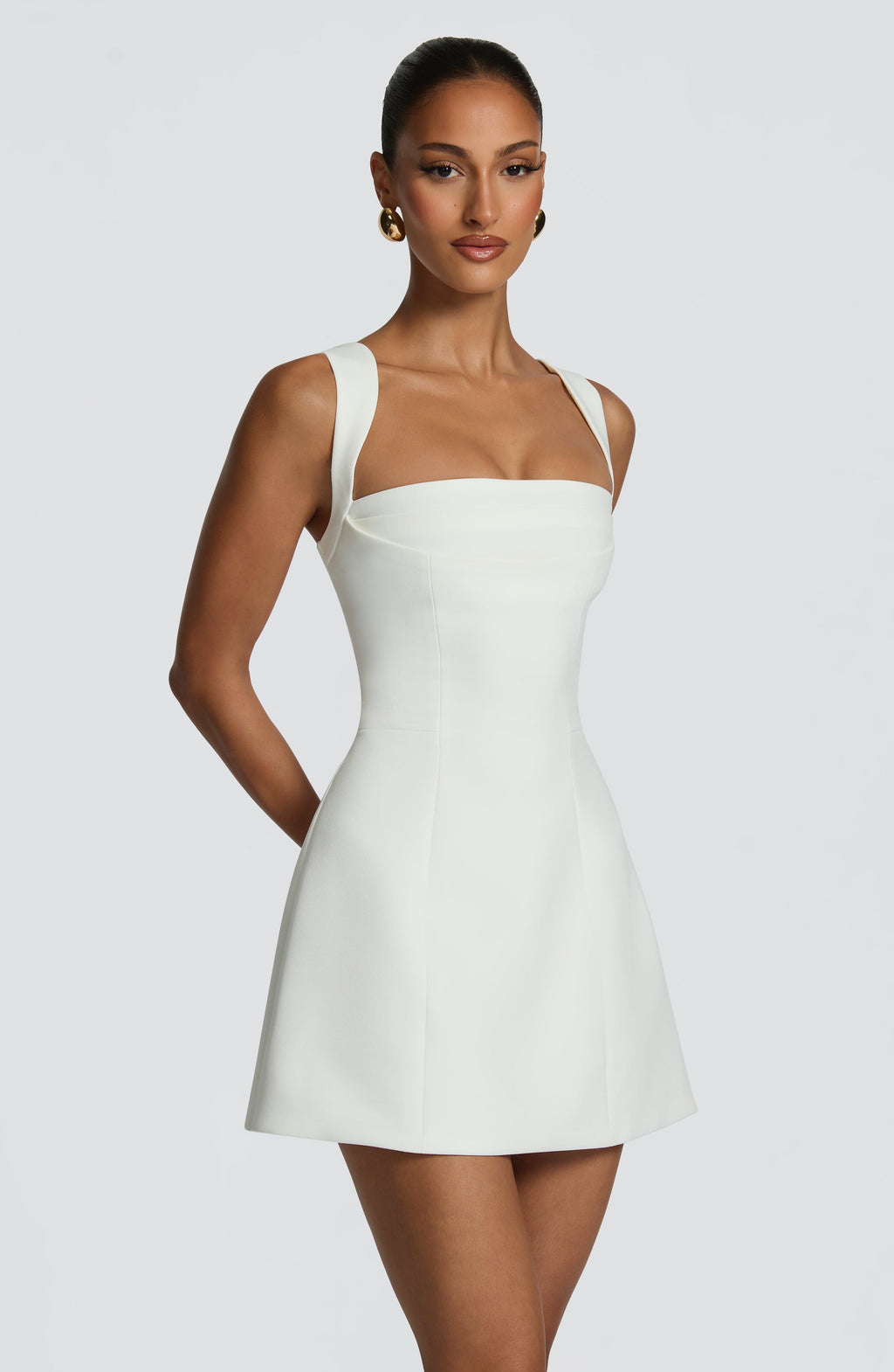 Flourenne Ionna Mini Dress in Ivory