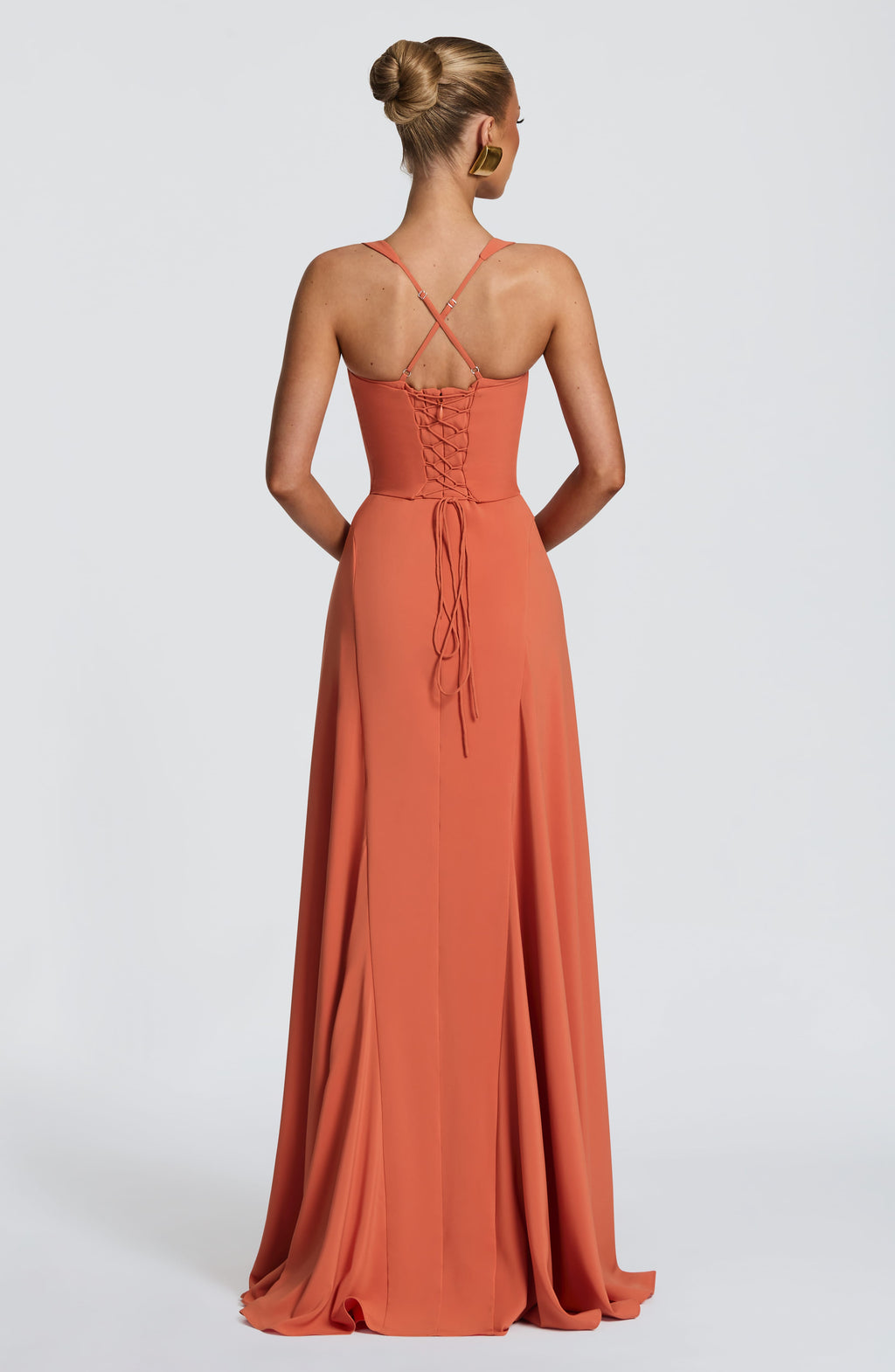 Flourenne Iriya Maxi Dress in Burnt Orange