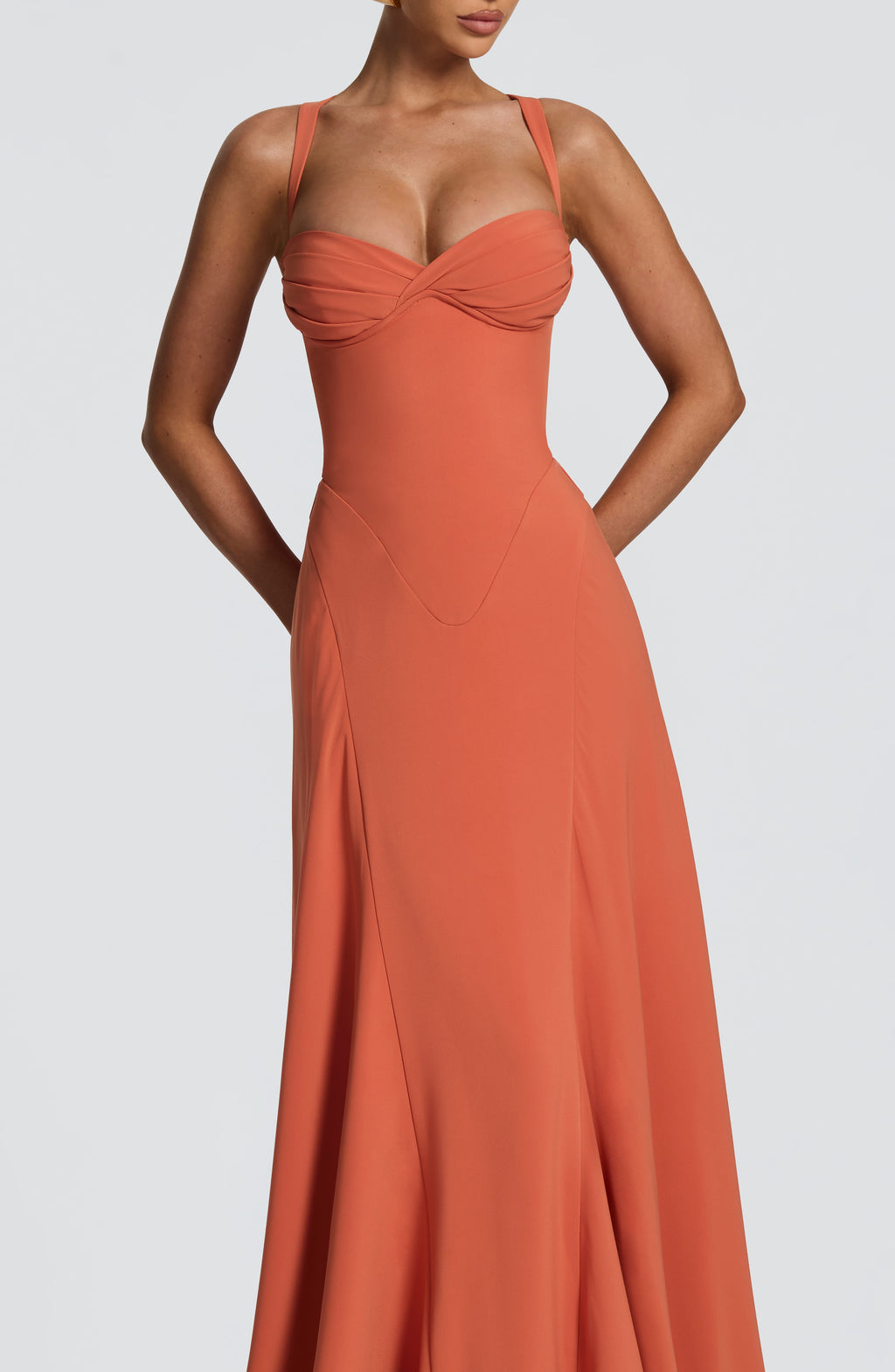 Flourenne Iriya Maxi Dress in Burnt Orange