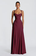 Flourenne Iriya Maxi Dress in Cherry Lacquer