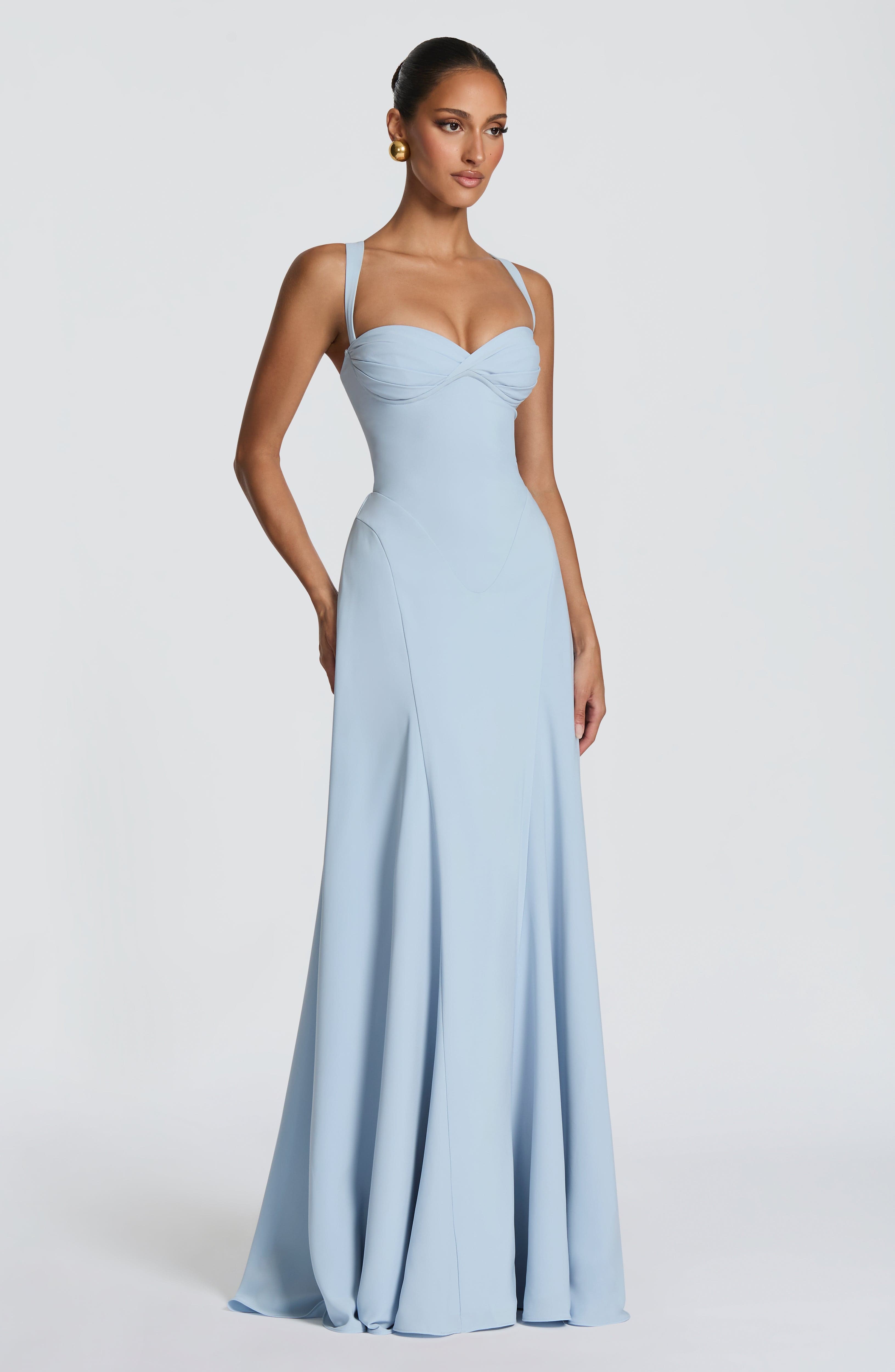Flourenne Iriya Maxi Dress in Glacier Blue