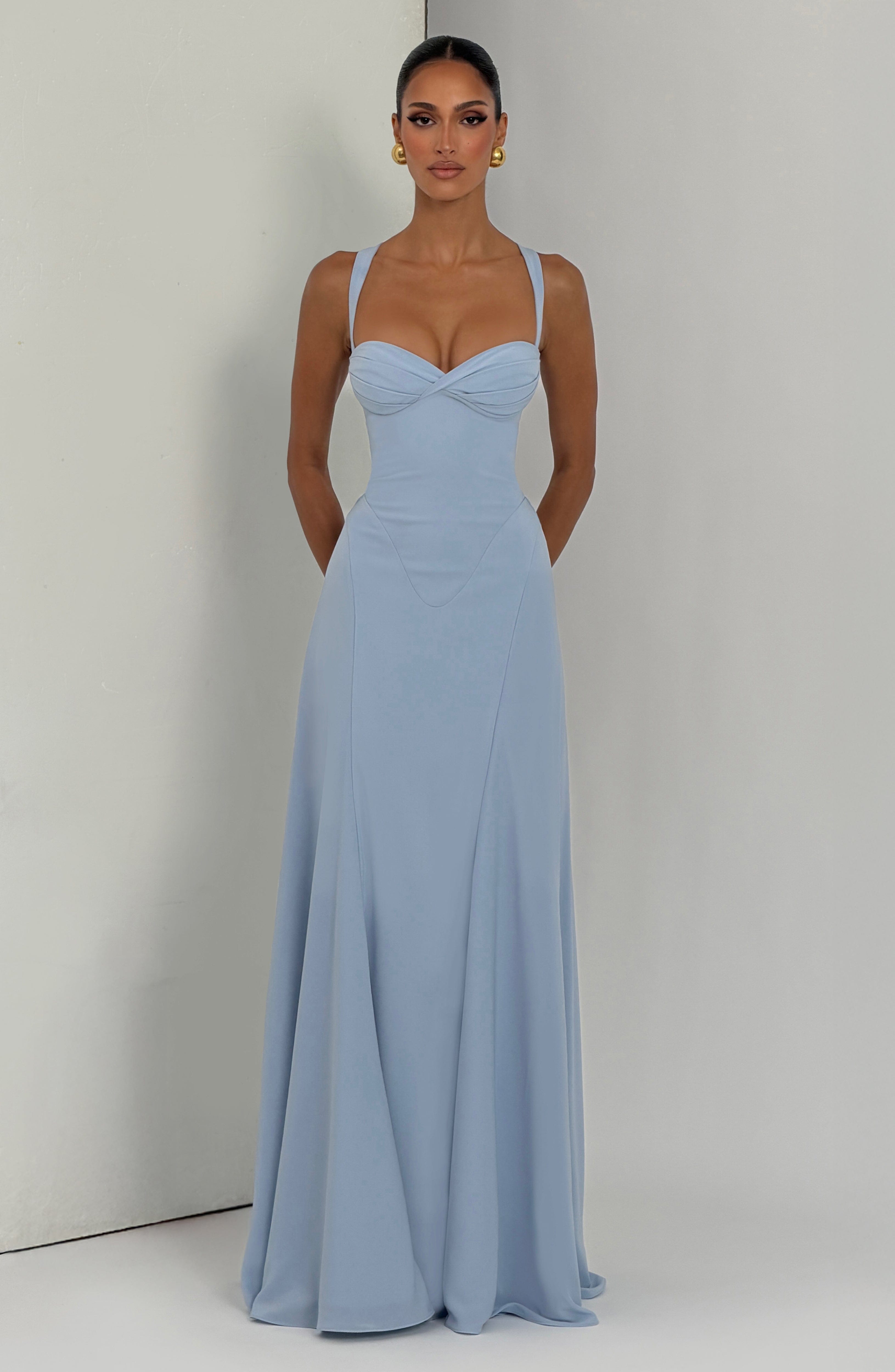 Flourenne Iriya Maxi Dress in Glacier Blue
