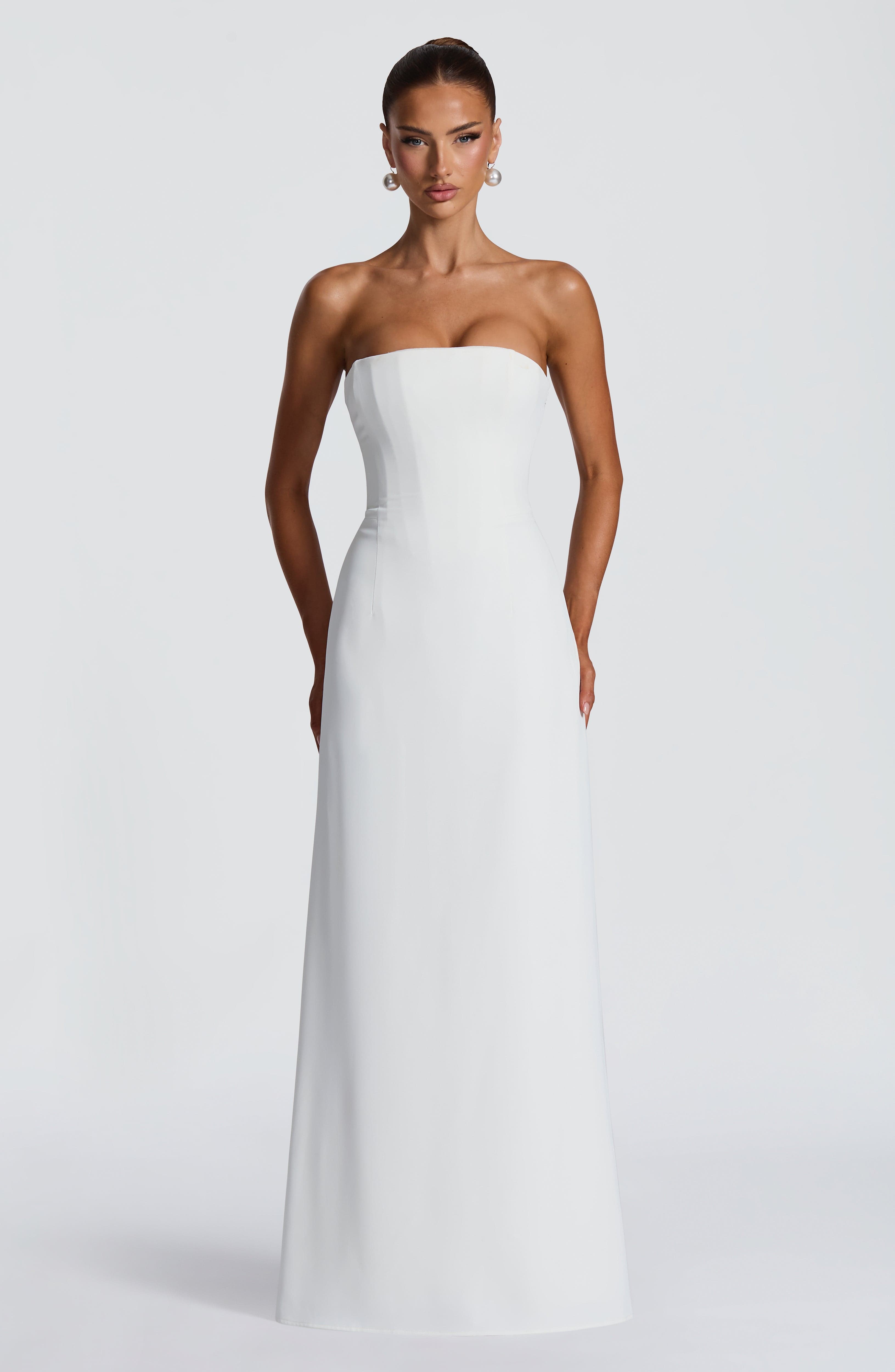Flourenne Irmena Maxi Dress in Ivory