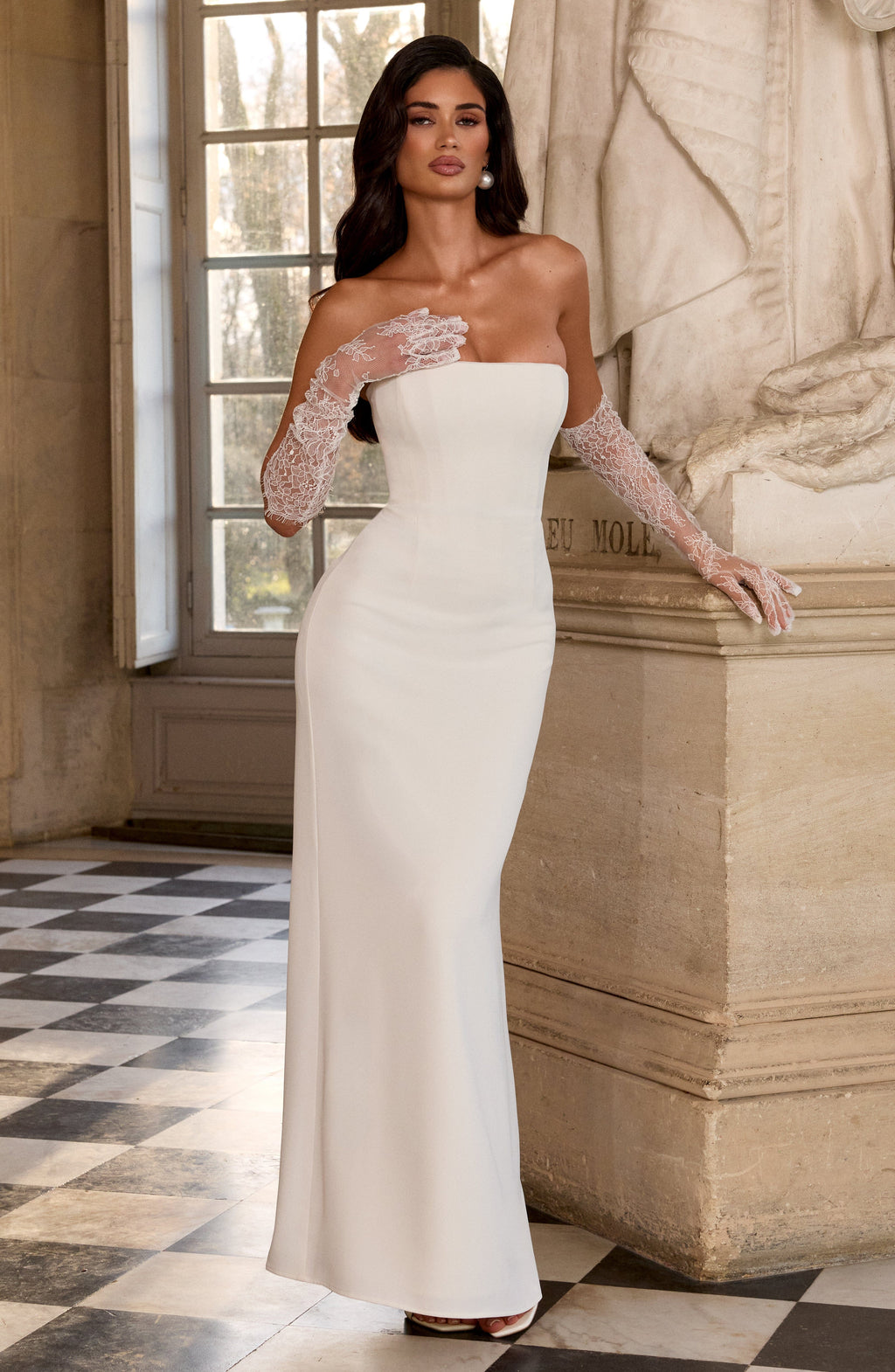 Flourenne Irmena Maxi Dress in Ivory