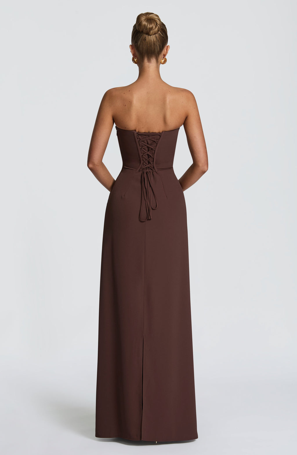 Flourenne Irmena Maxi Dress in Plum Brown