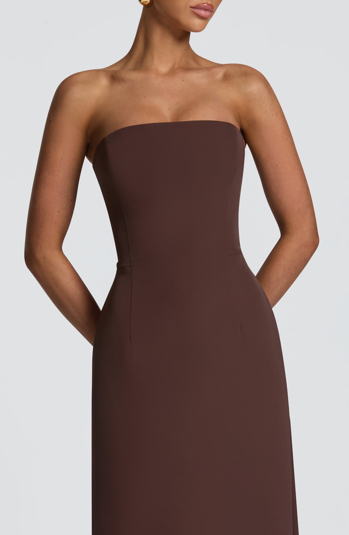 Flourenne Irmena Maxi Dress in Plum Brown