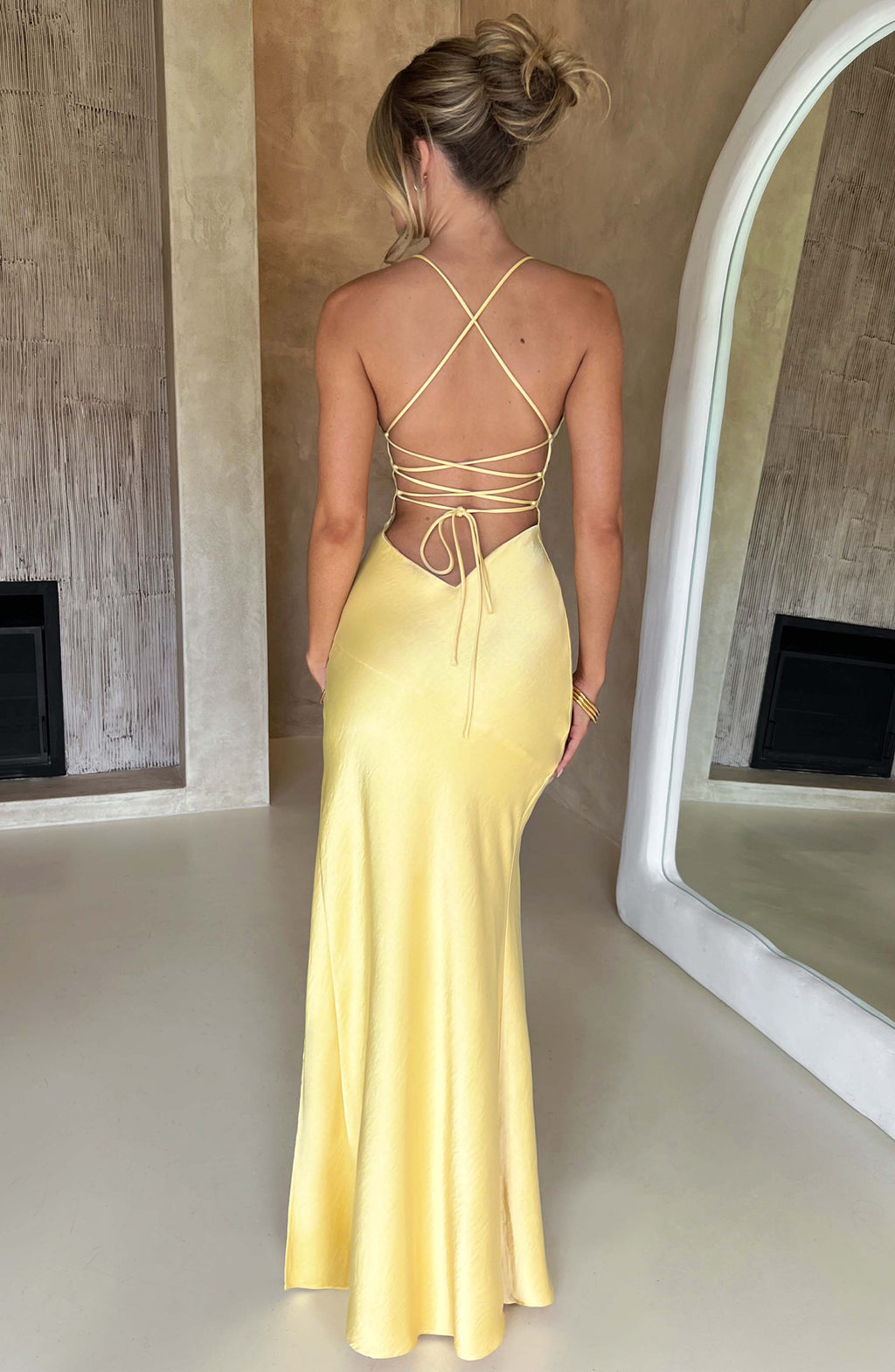 Flourenne Isabeau Maxi Dress in Lemon