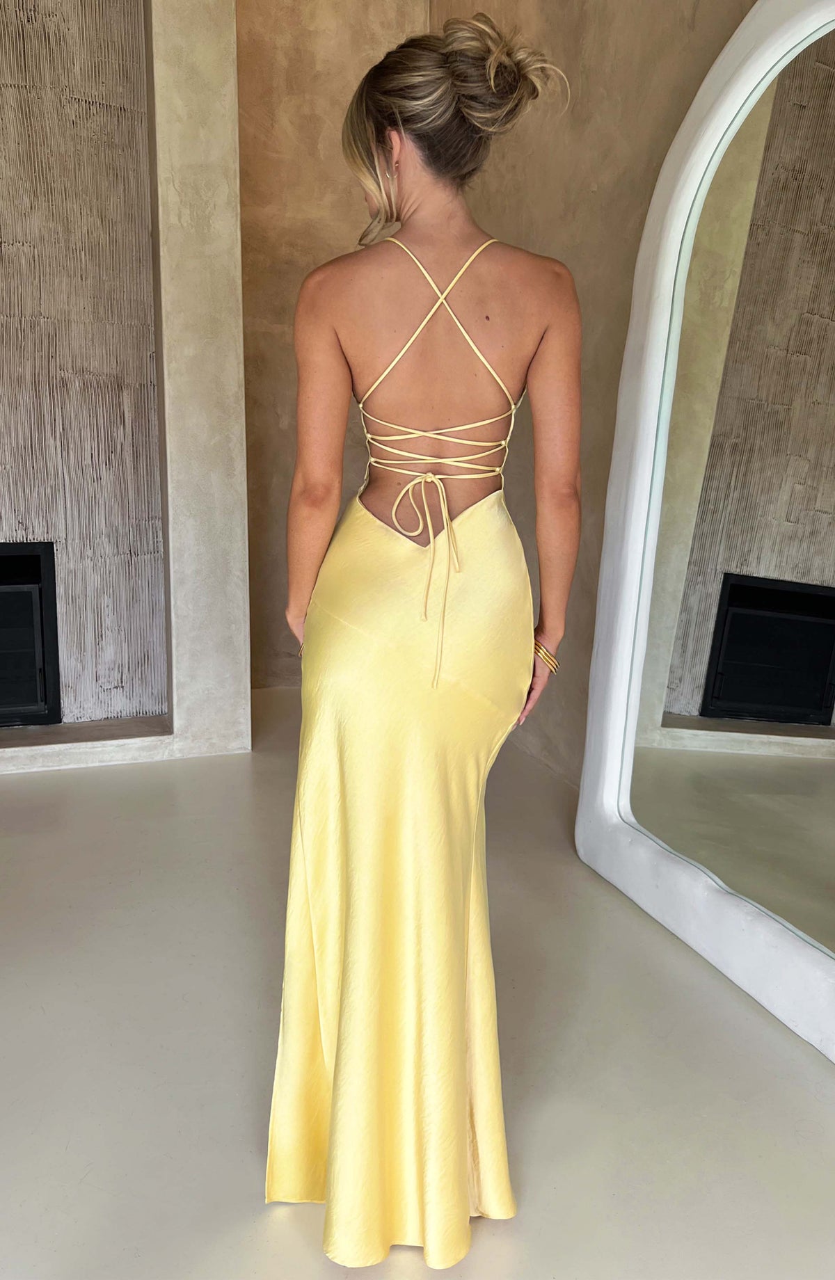 Flourenne Isabeau Maxi Dress in Lemon