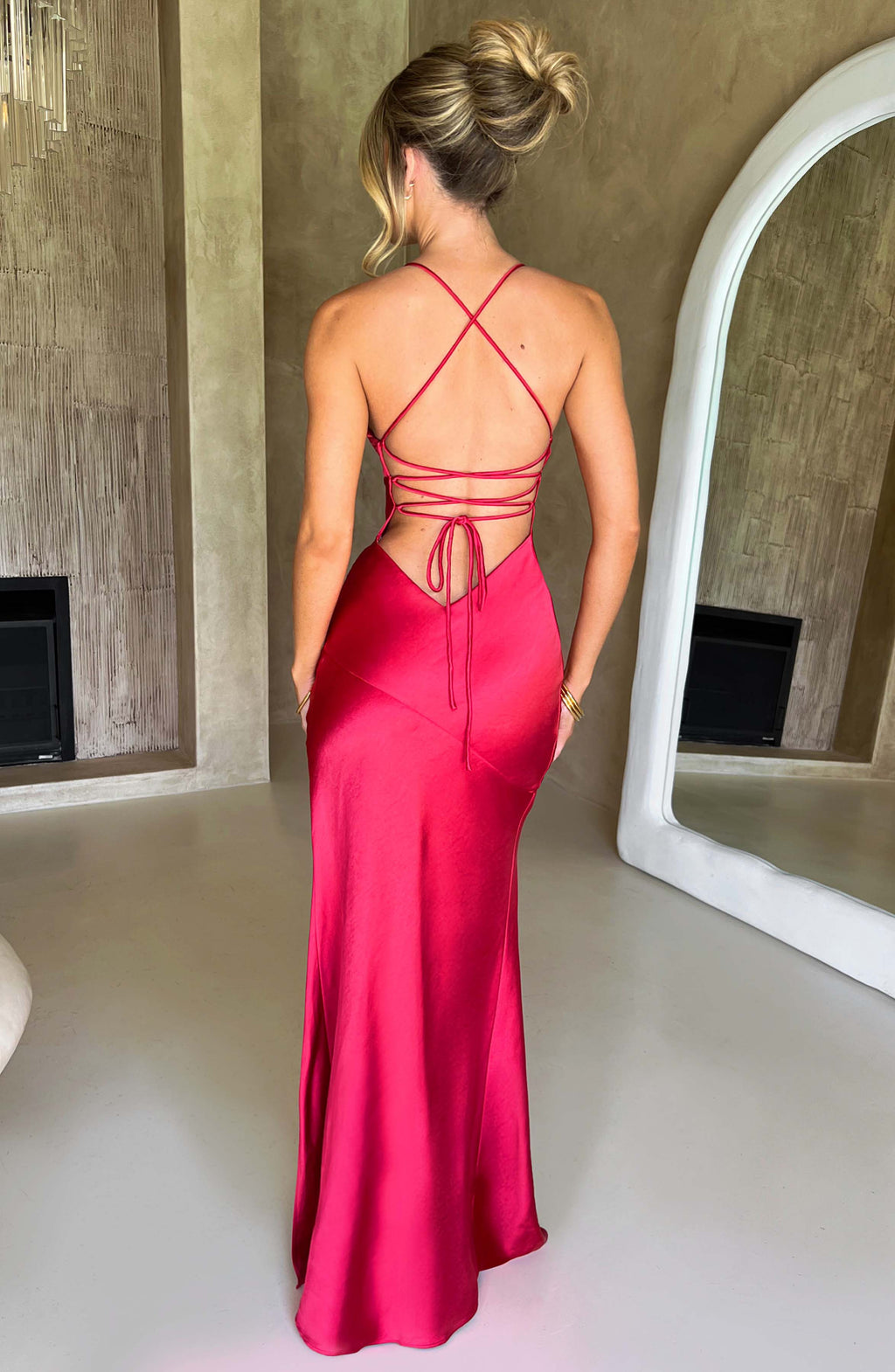 Flourenne Isabeau Maxi Dress in Red