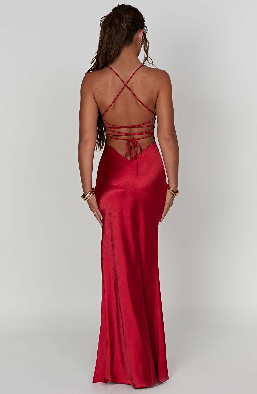 Flourenne Isabeau Maxi Dress in Red