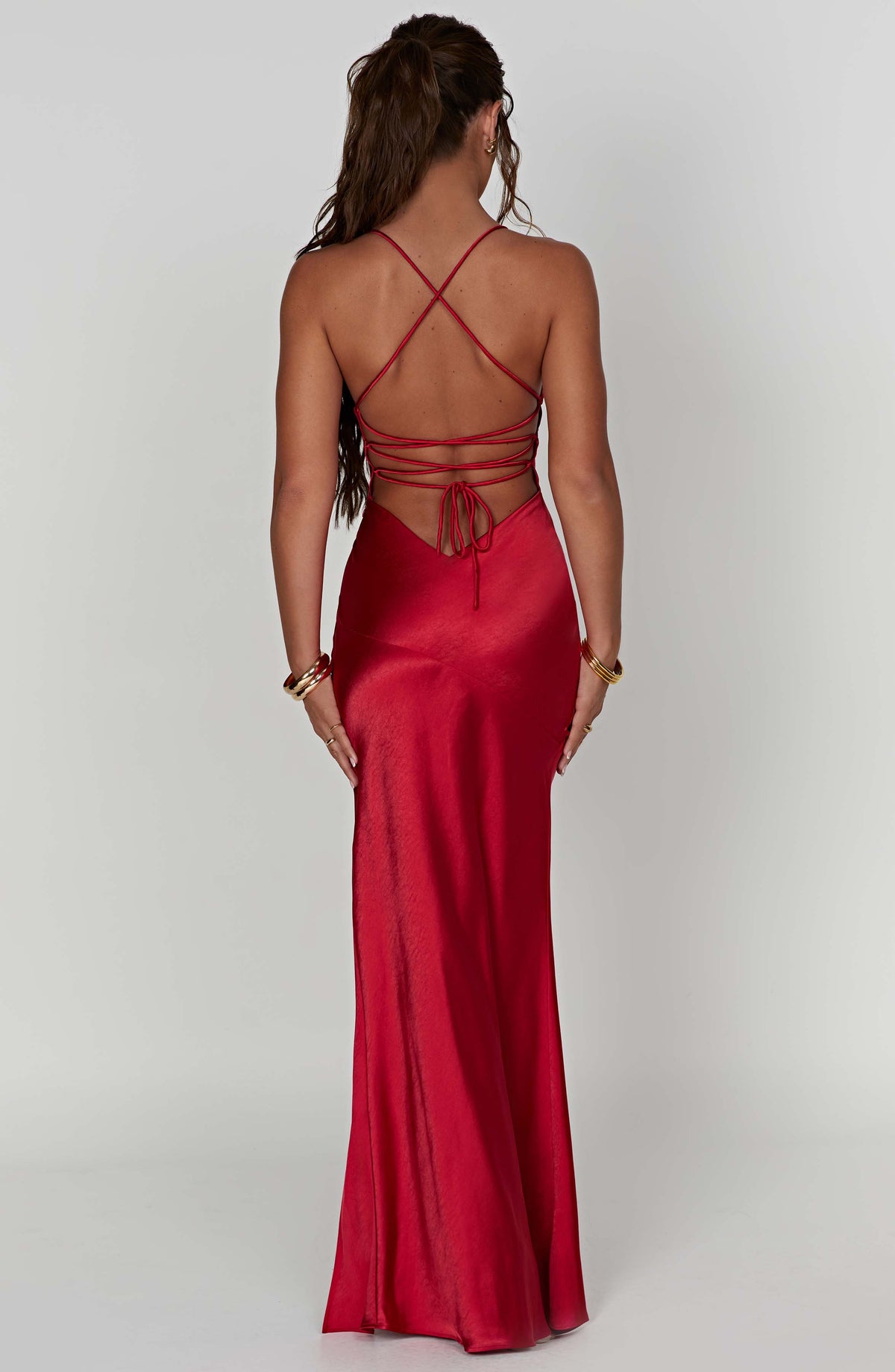 Flourenne Isabeau Maxi Dress in Red
