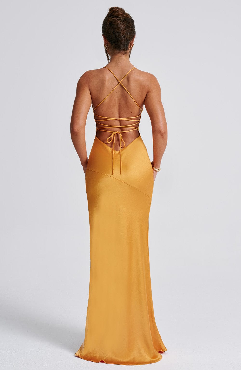 Flourenne Isabeau Maxi Dress in Tangerine