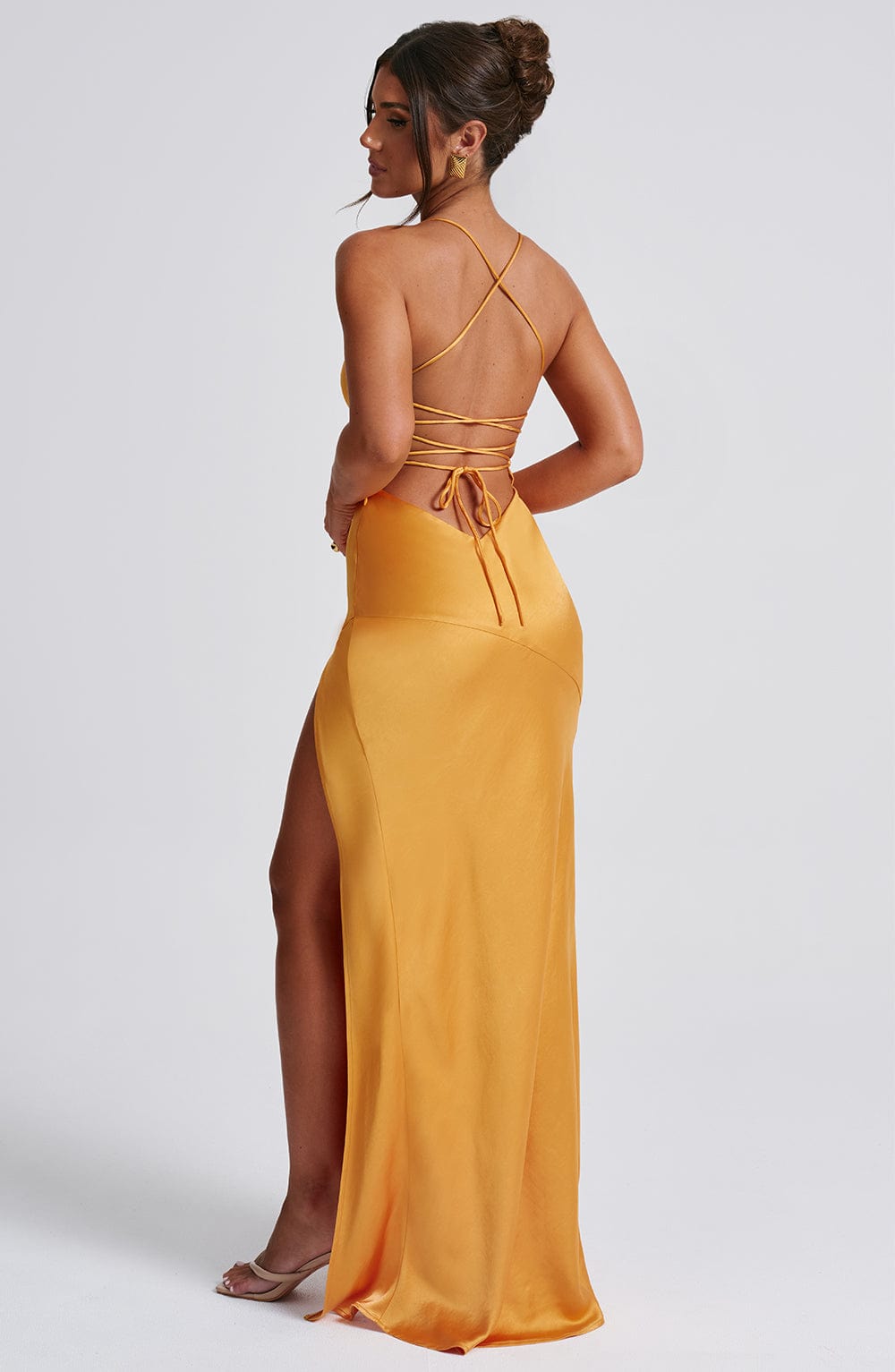 Flourenne Isabeau Maxi Dress in Tangerine