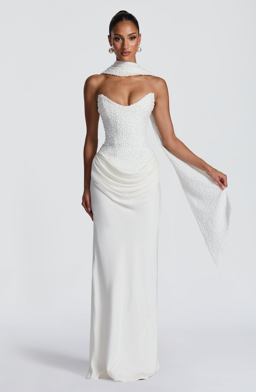 Flourenne Ivera Scarf in Ivory