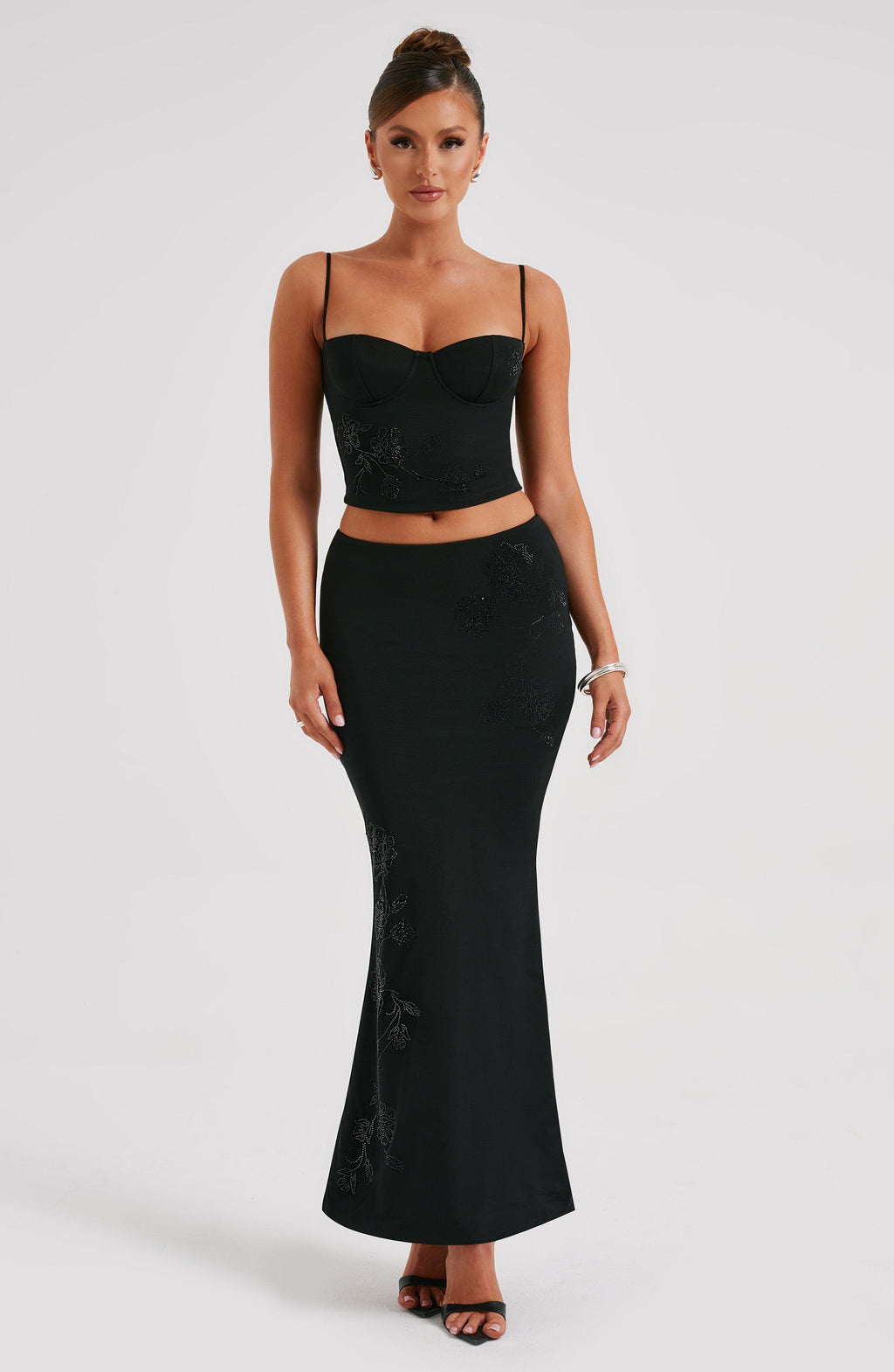 Flourenne Izia Maxi Skirt in Black
