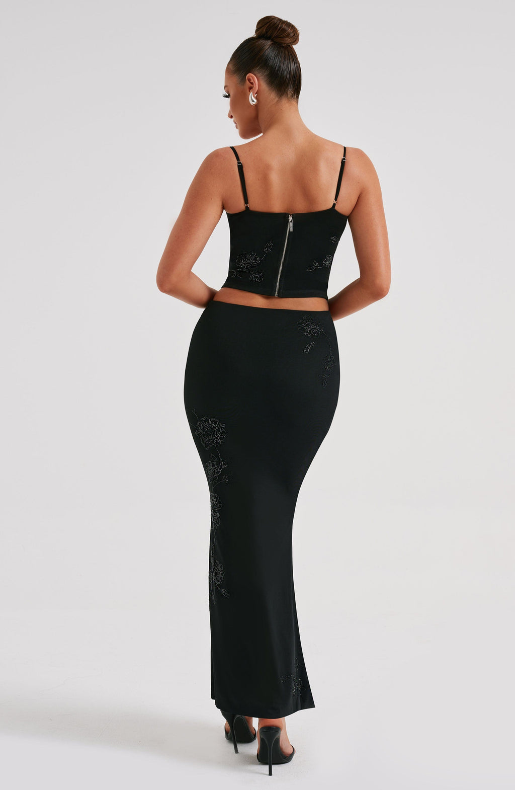 Flourenne Izia Maxi Skirt in Black