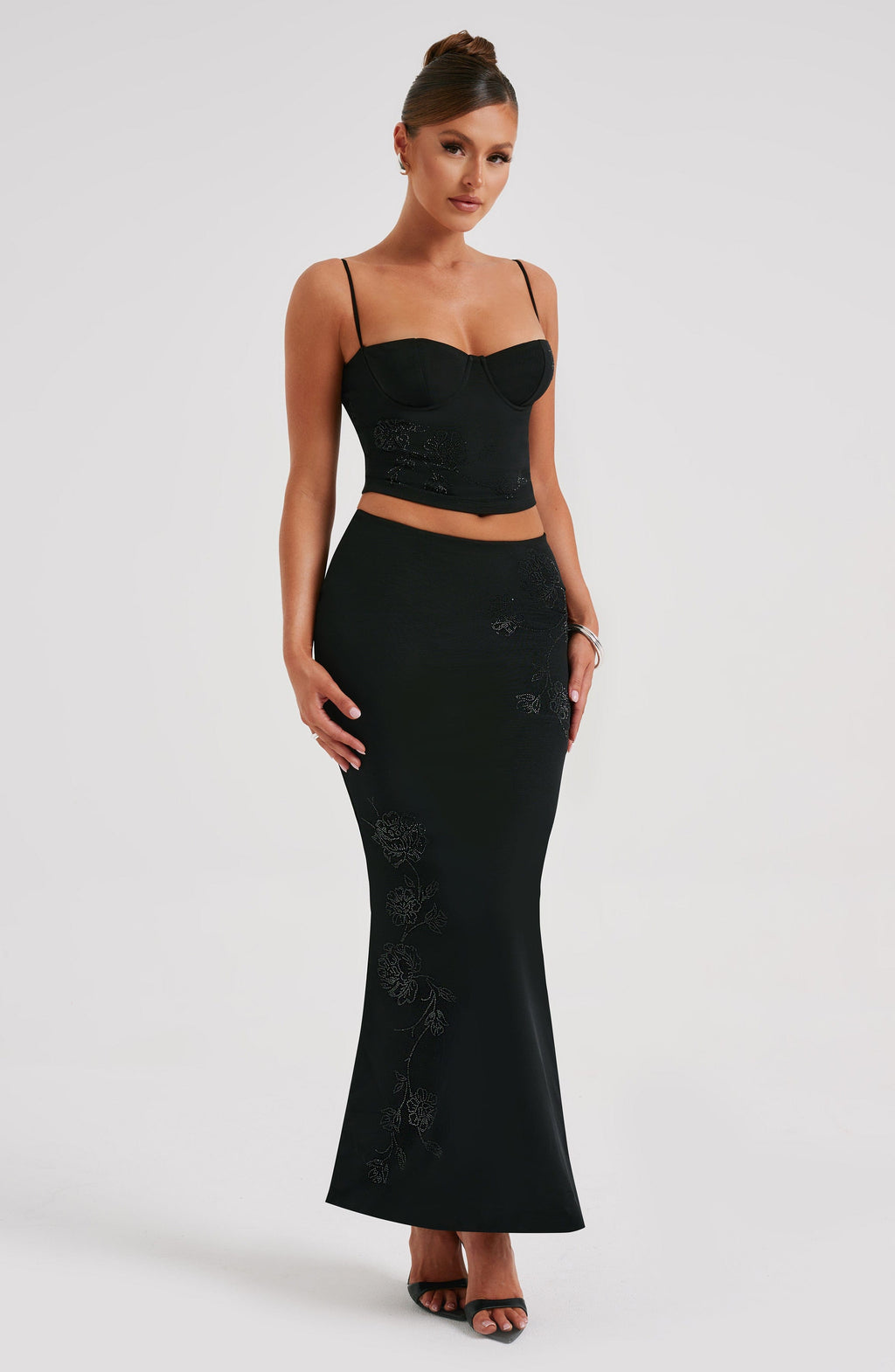 Flourenne Izia Maxi Skirt in Black