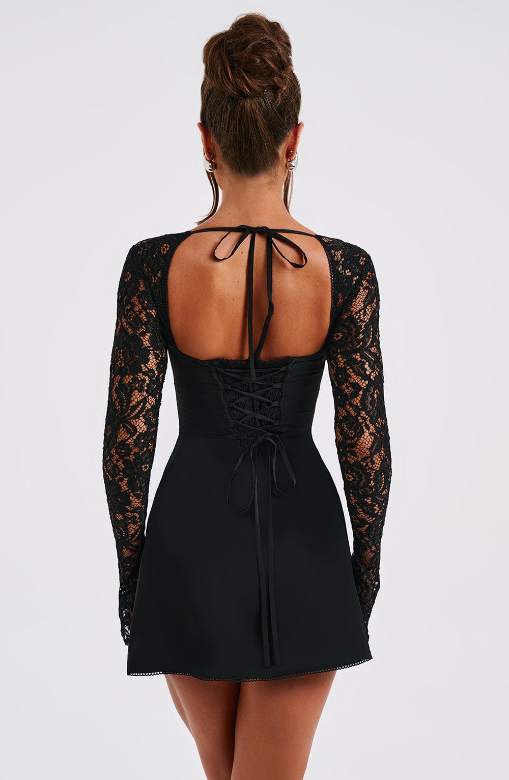 Flourenne Jacinthe Mini Dress in Black